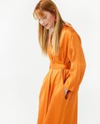 Oranje satijnen jurk - null - Paris