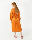 Kleedjes - Oranje satijnen jurk