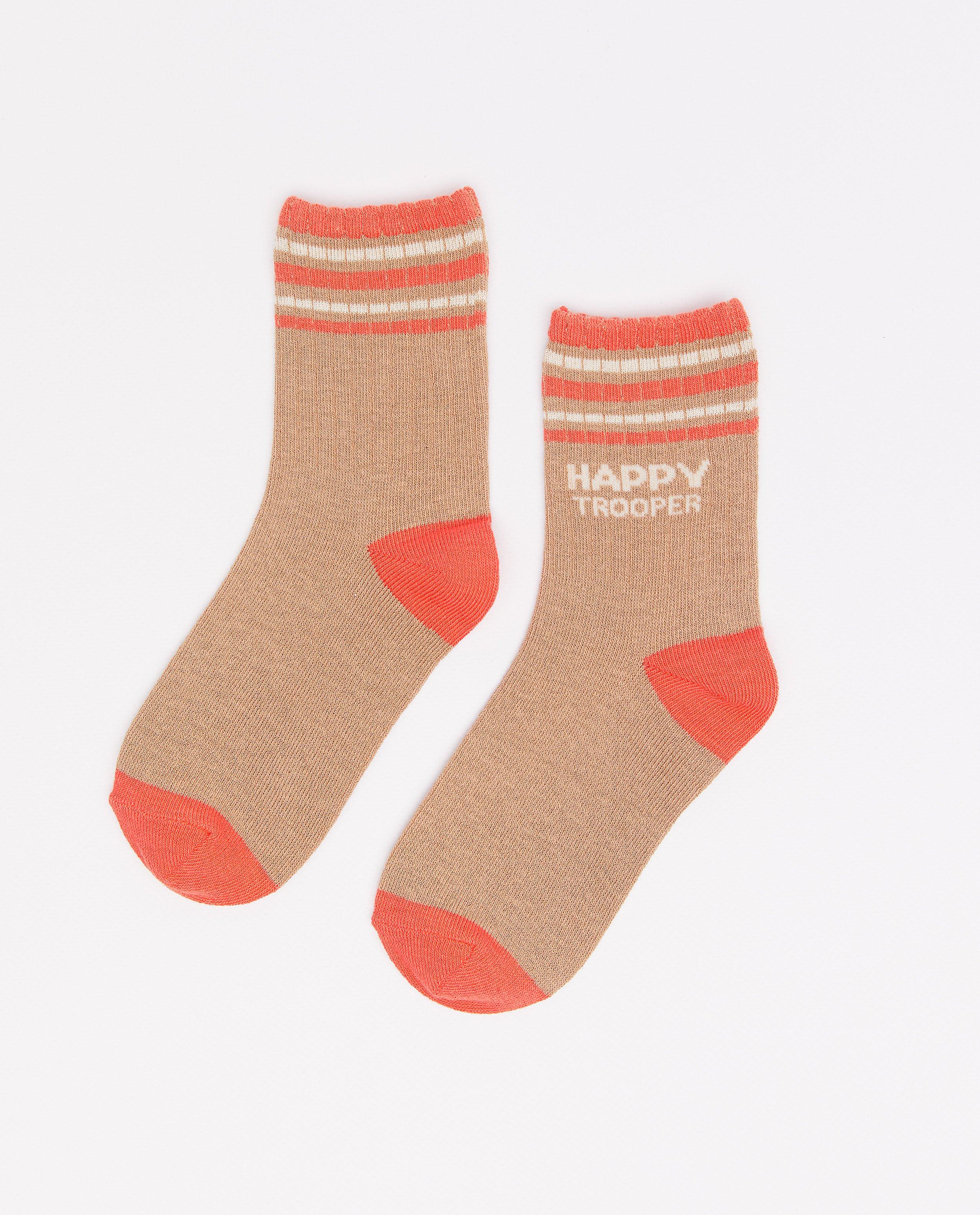 Chaussettes brunes côtelées - null - Evy Gruyaert