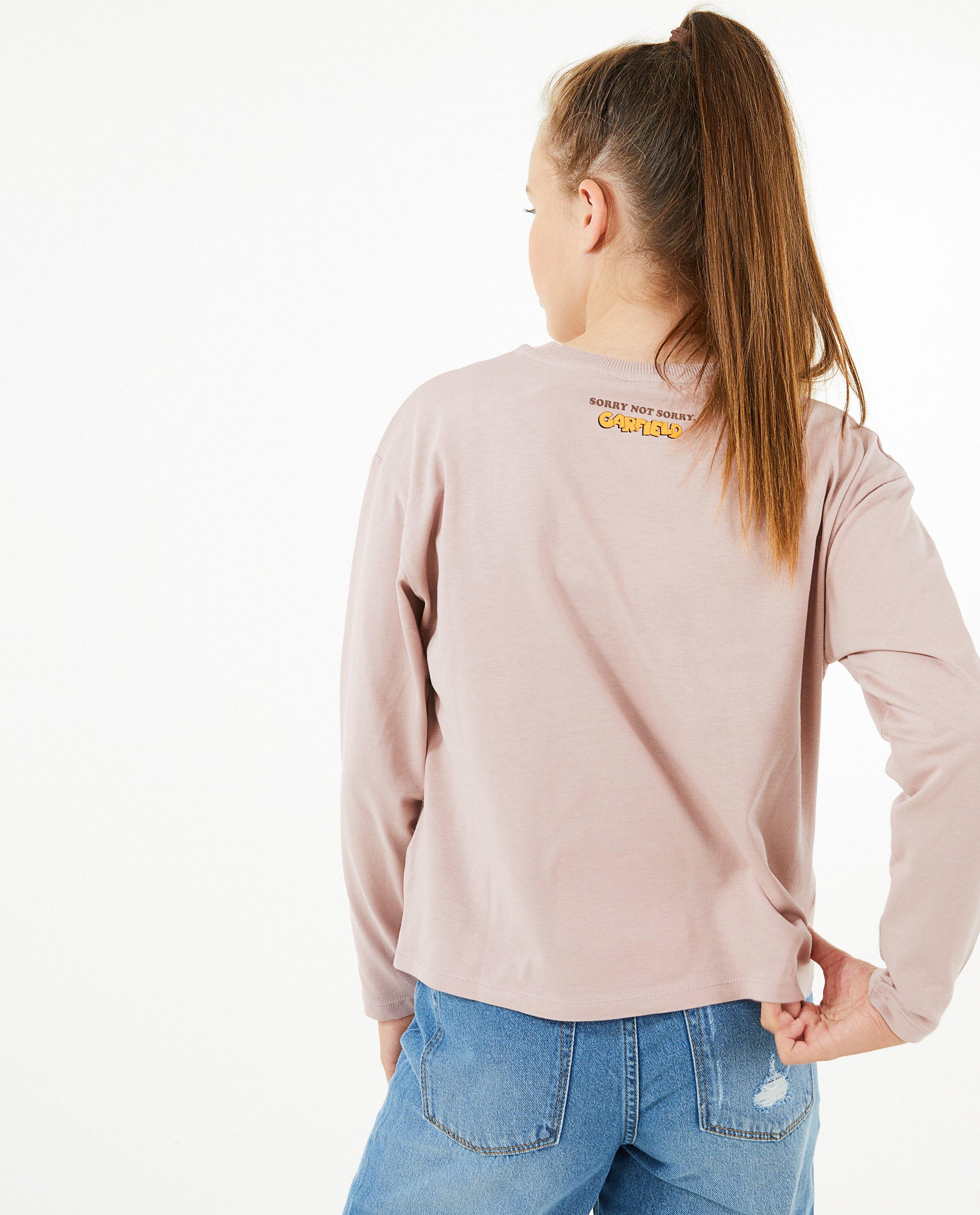 T-shirts - Oudroze longsleeve met print