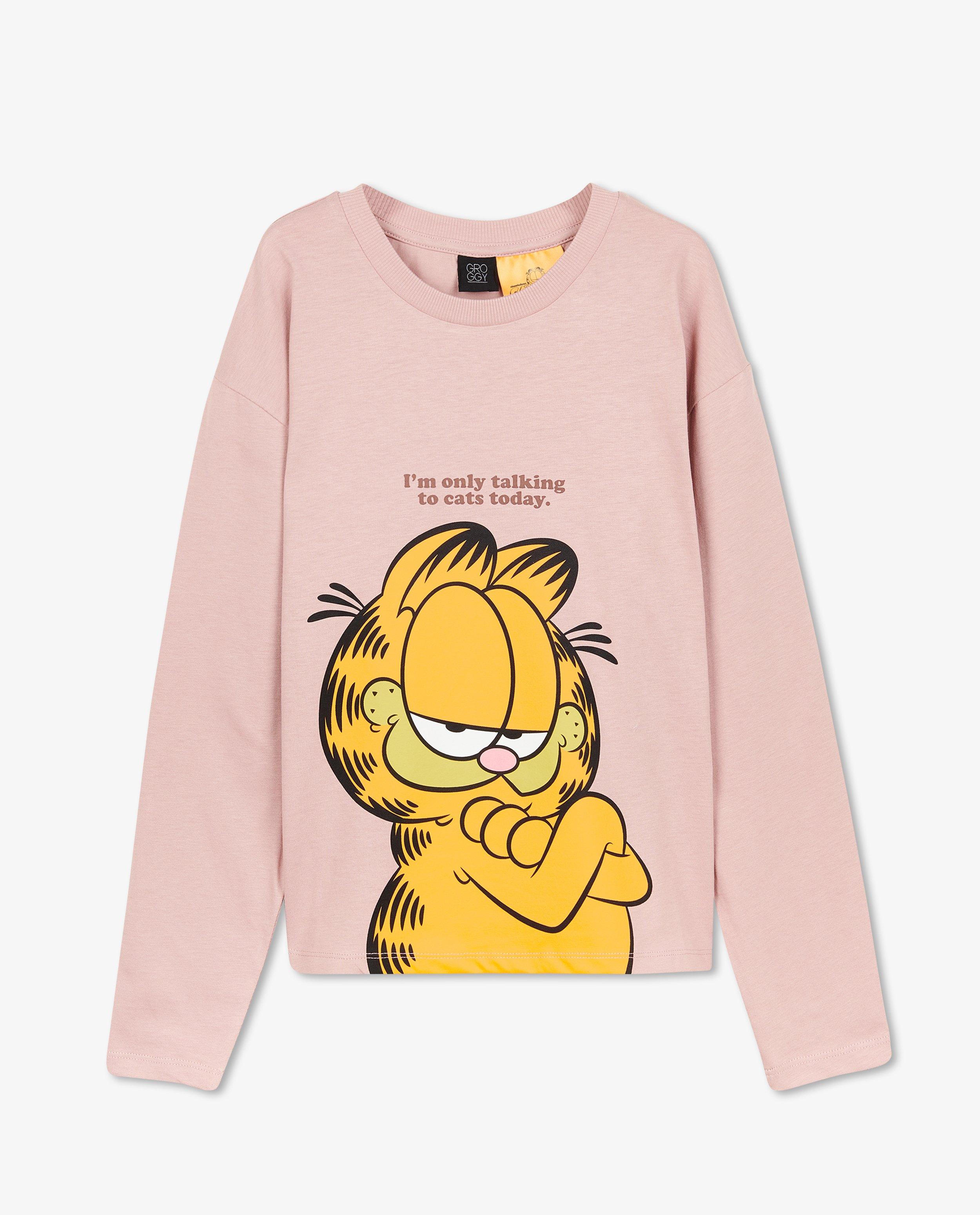 T-shirts - Oudroze longsleeve met print