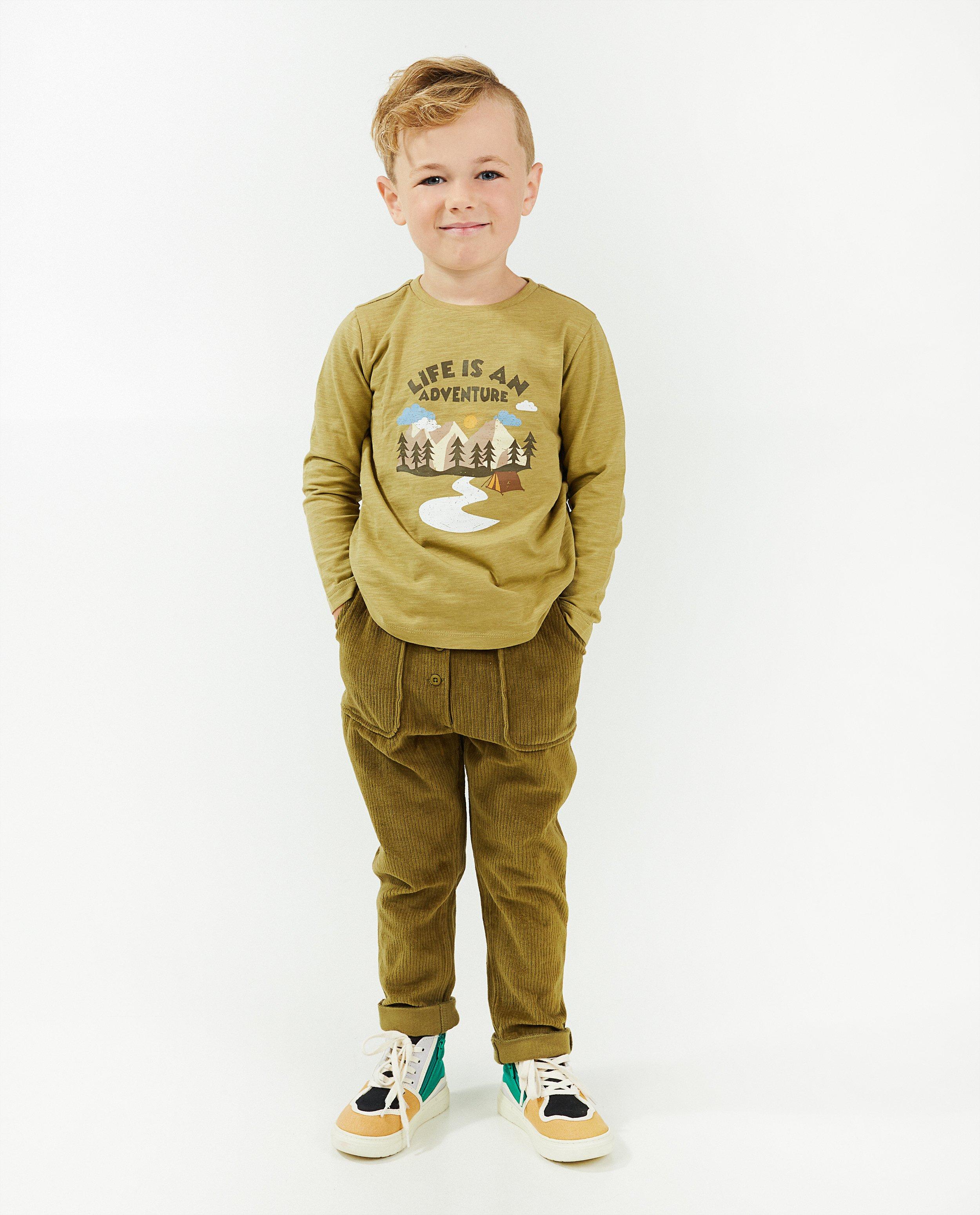 Beige longsleeve met print - null - Kidz Nation
