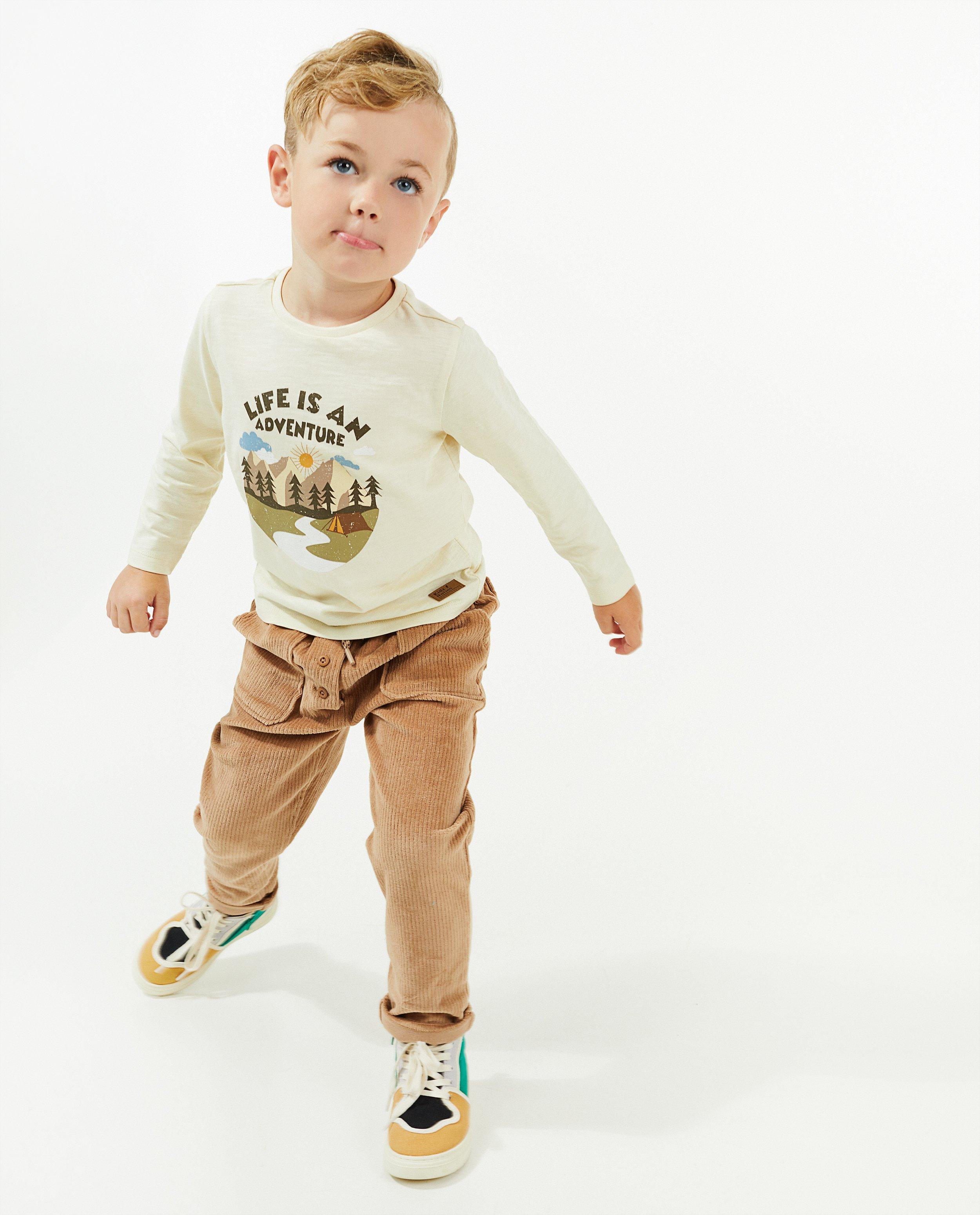 Beige longsleeve met print - null - Kidz Nation