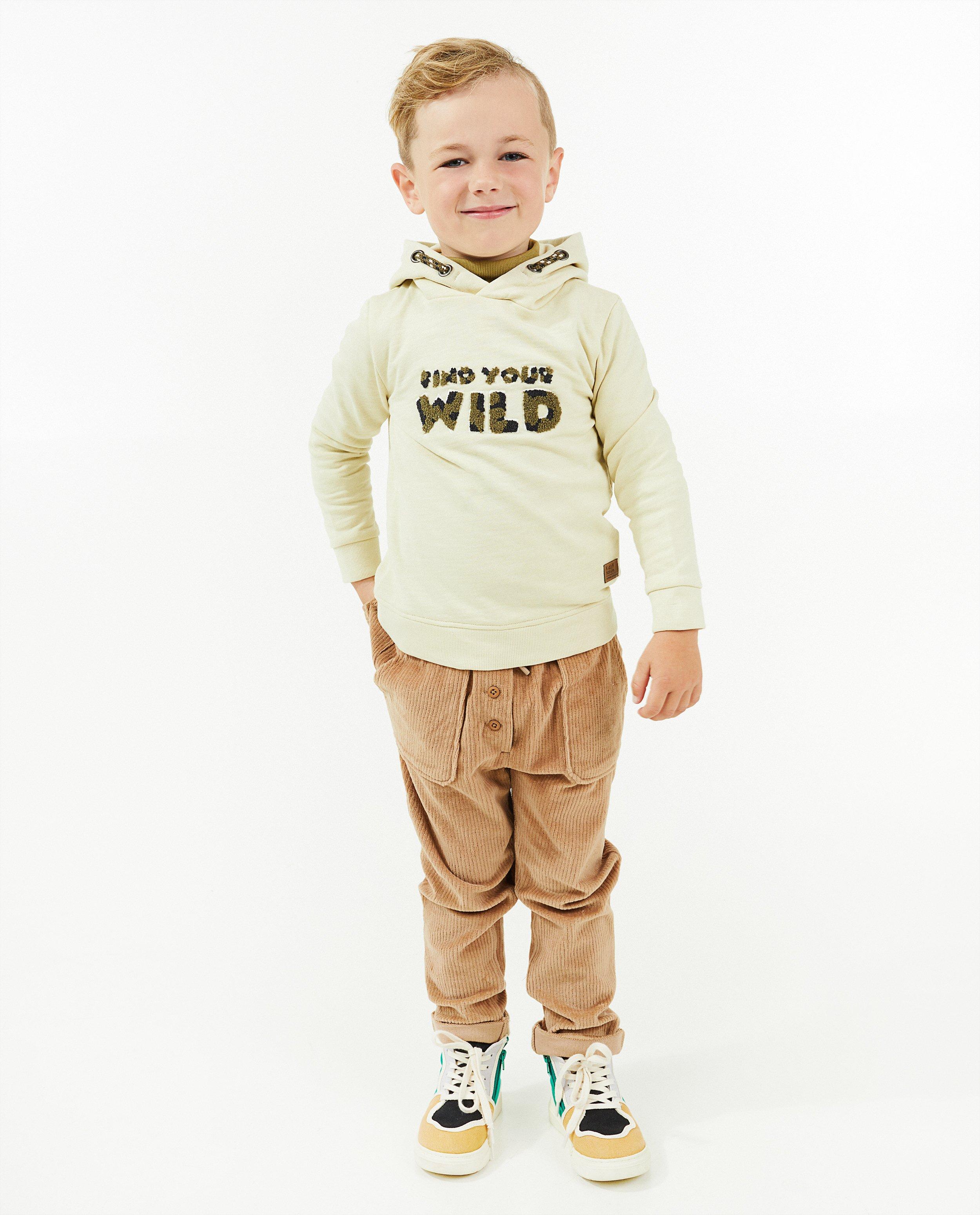 Ecru hoodie met opschrift - null - Kidz Nation