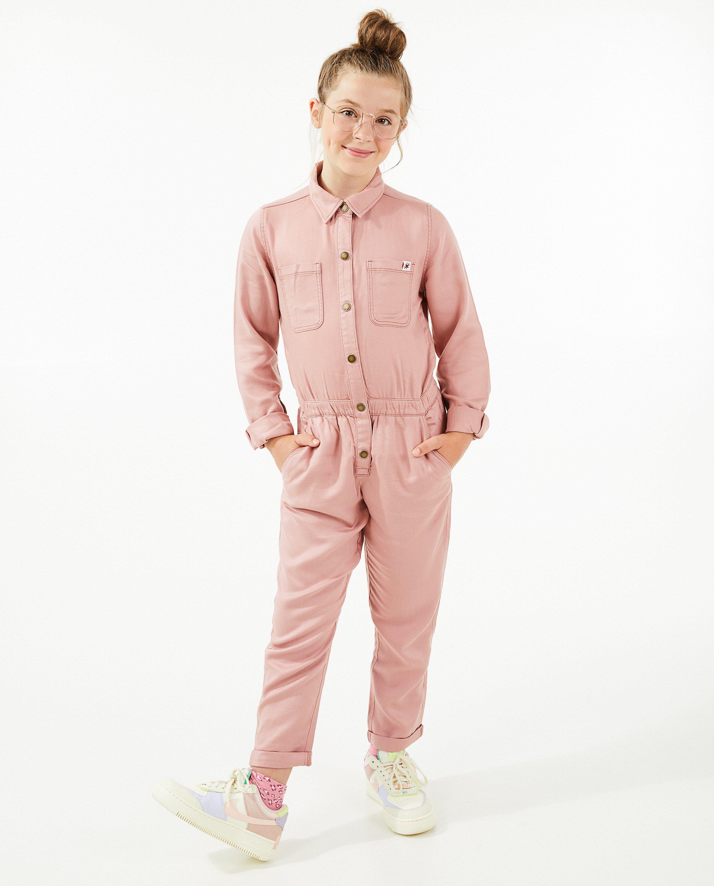 Jumpsuit - Roze jumpsuit met drukknopen
