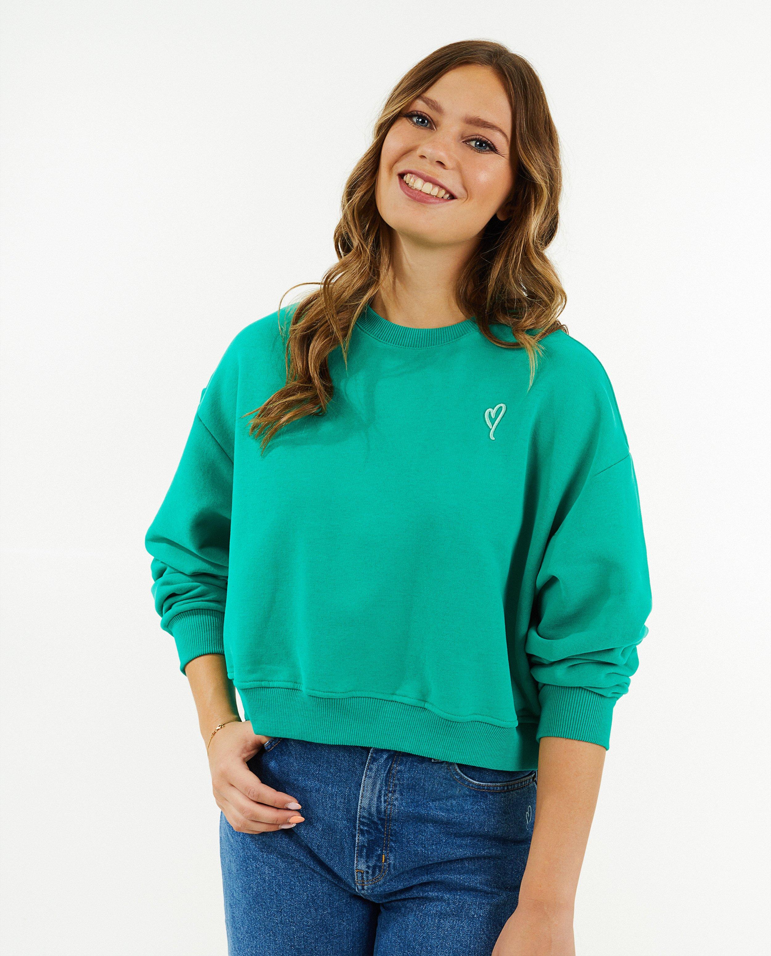Sweat fuchsia &agrave; inscription - D&eacute;tails du produit - khaki - image num&eacute;ro 2