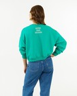 Sweaters - Fuchsia sweater met opschrift