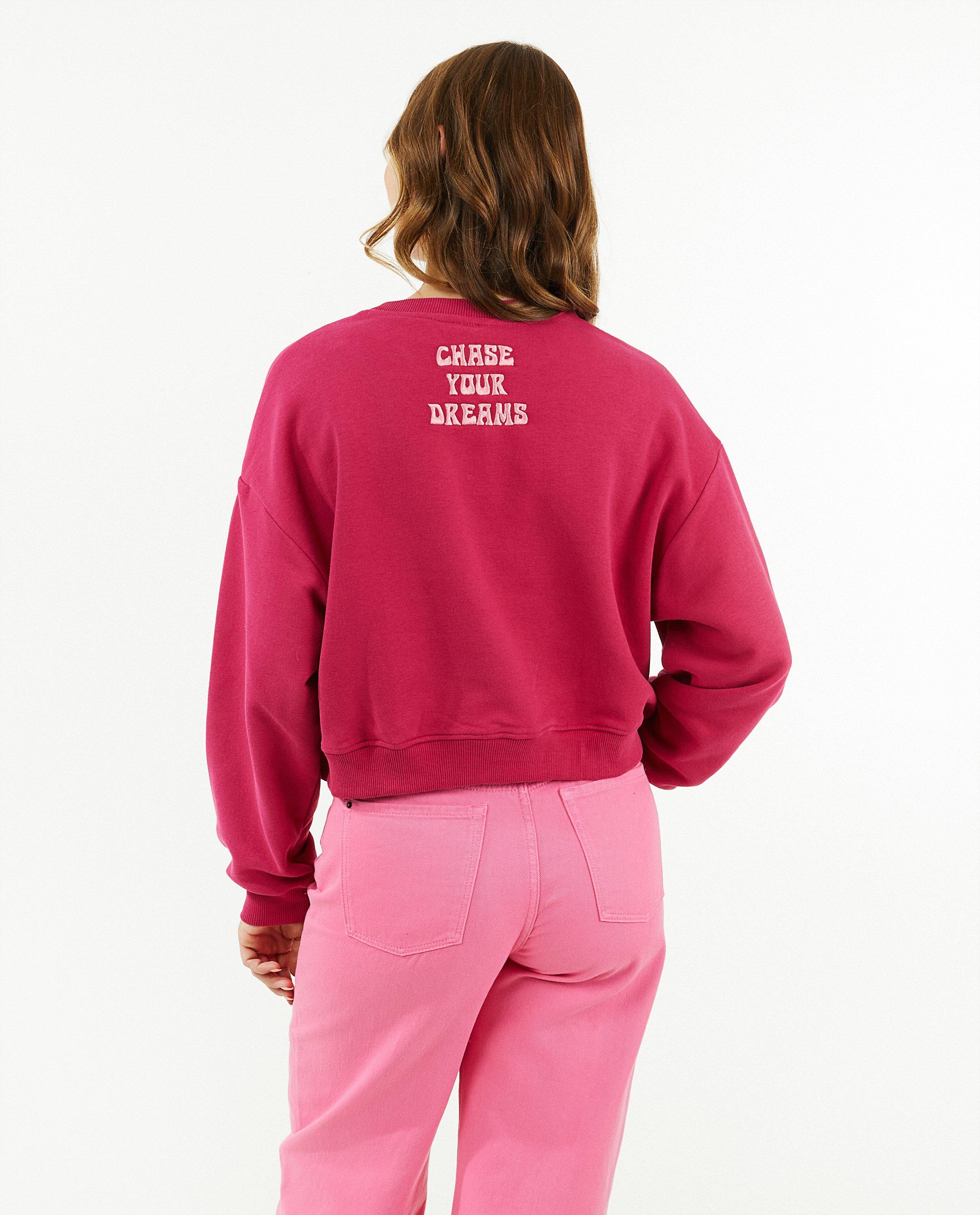 Sweats - Sweat fuchsia &agrave; inscription