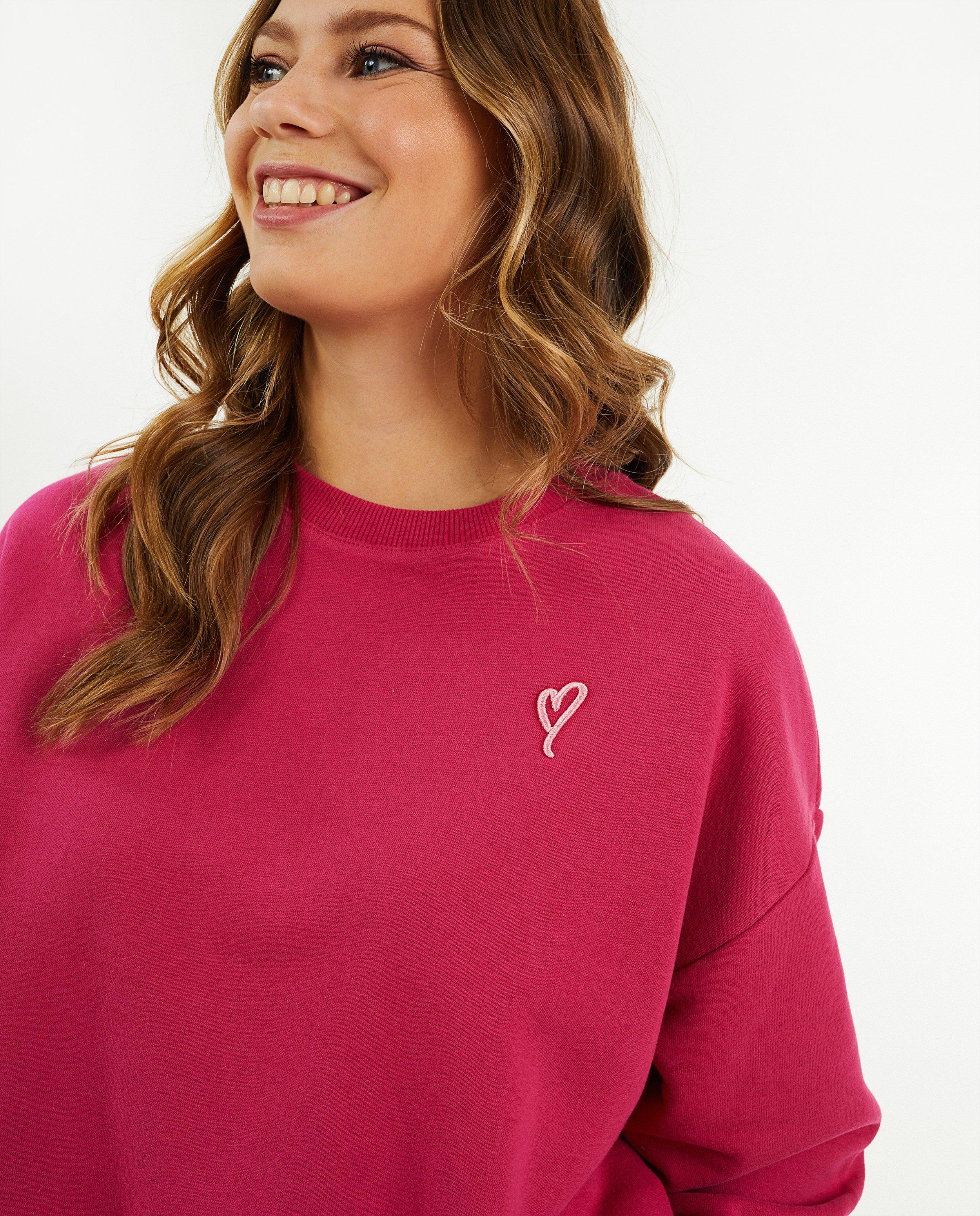Sweats - Sweat fuchsia &agrave; inscription