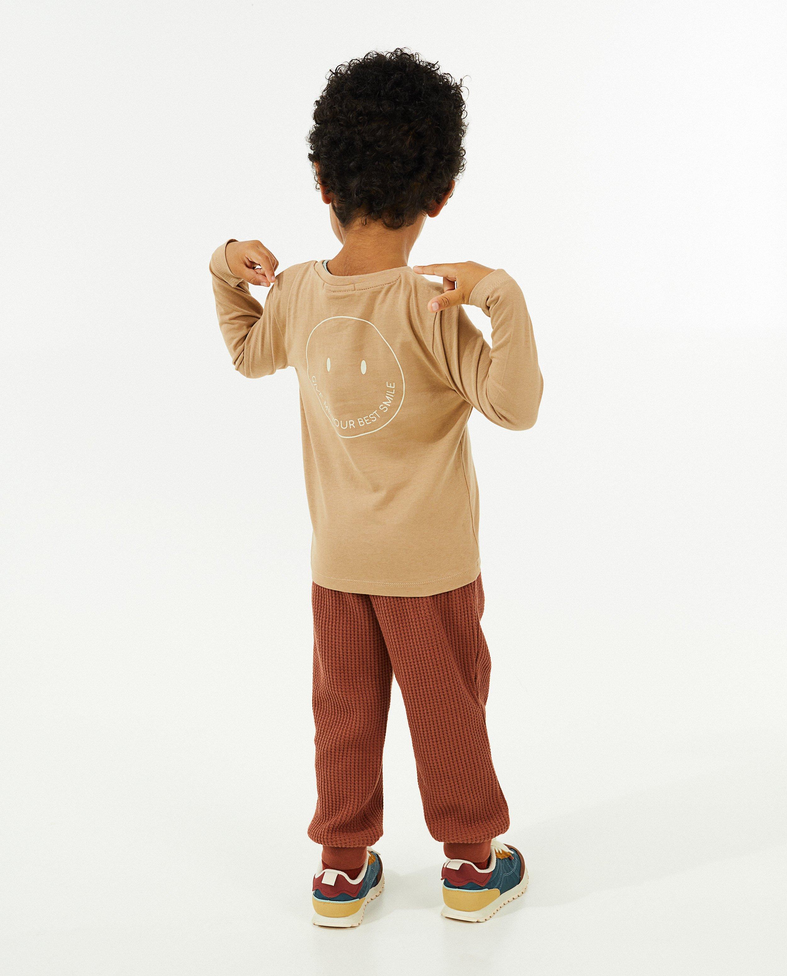 T-shirts - Beige longsleeve met print