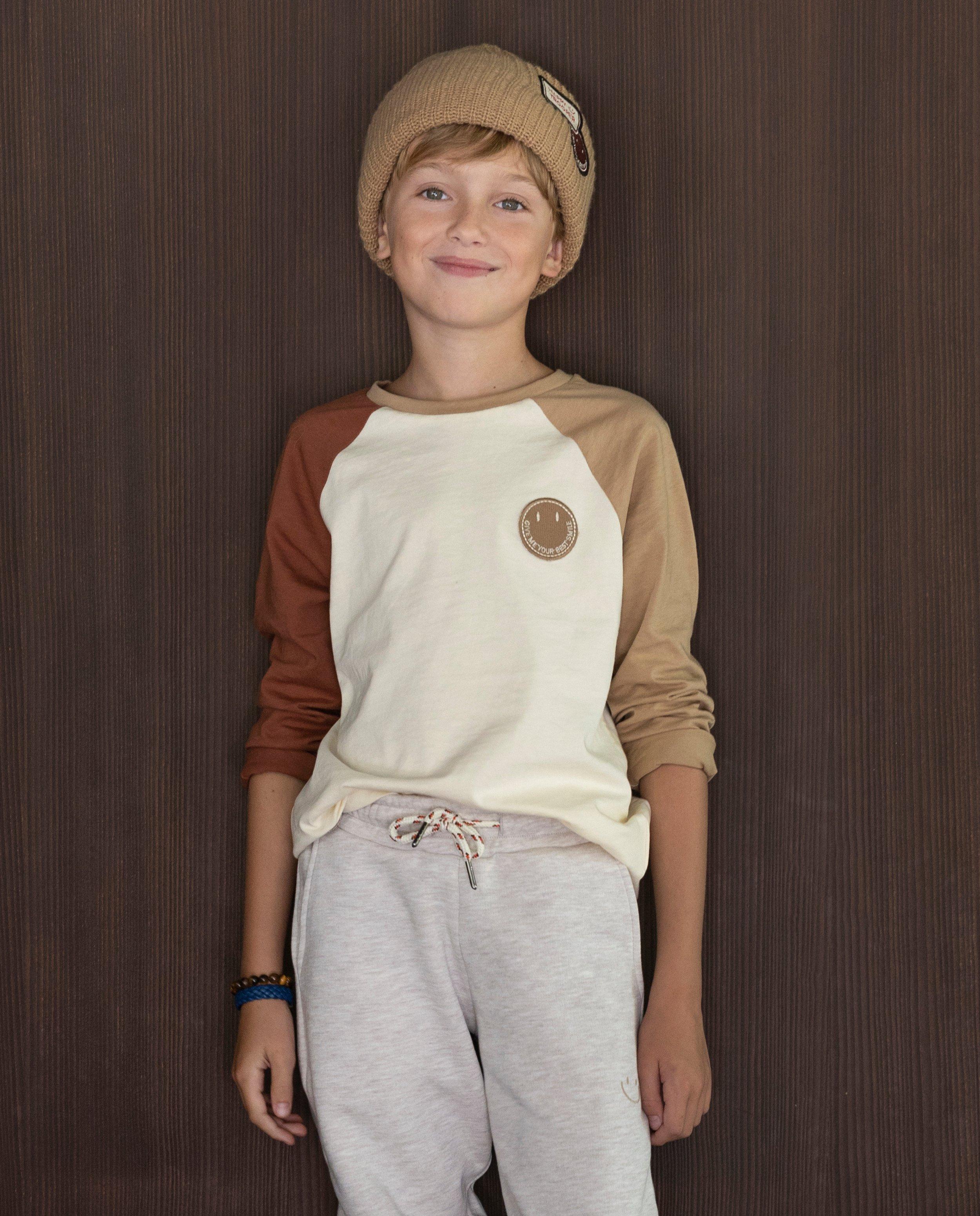 T-shirts - Longsleeve met contrastmouwen