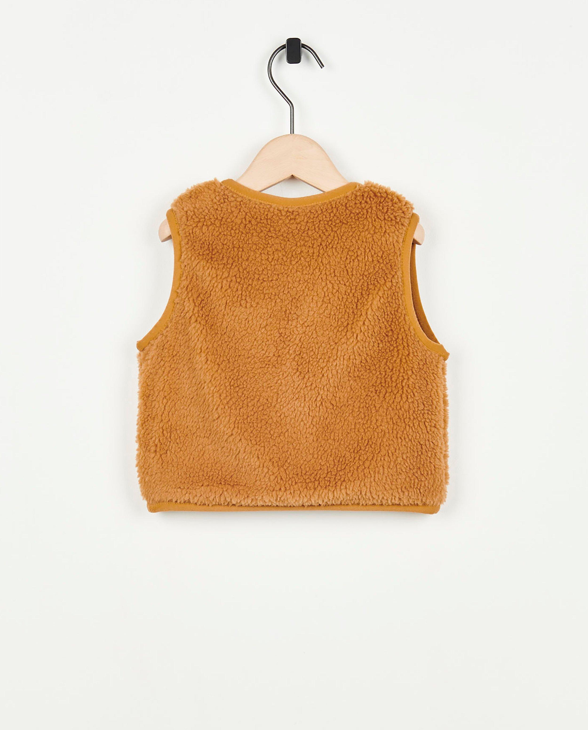 Blazers - Bruine gilet van teddy