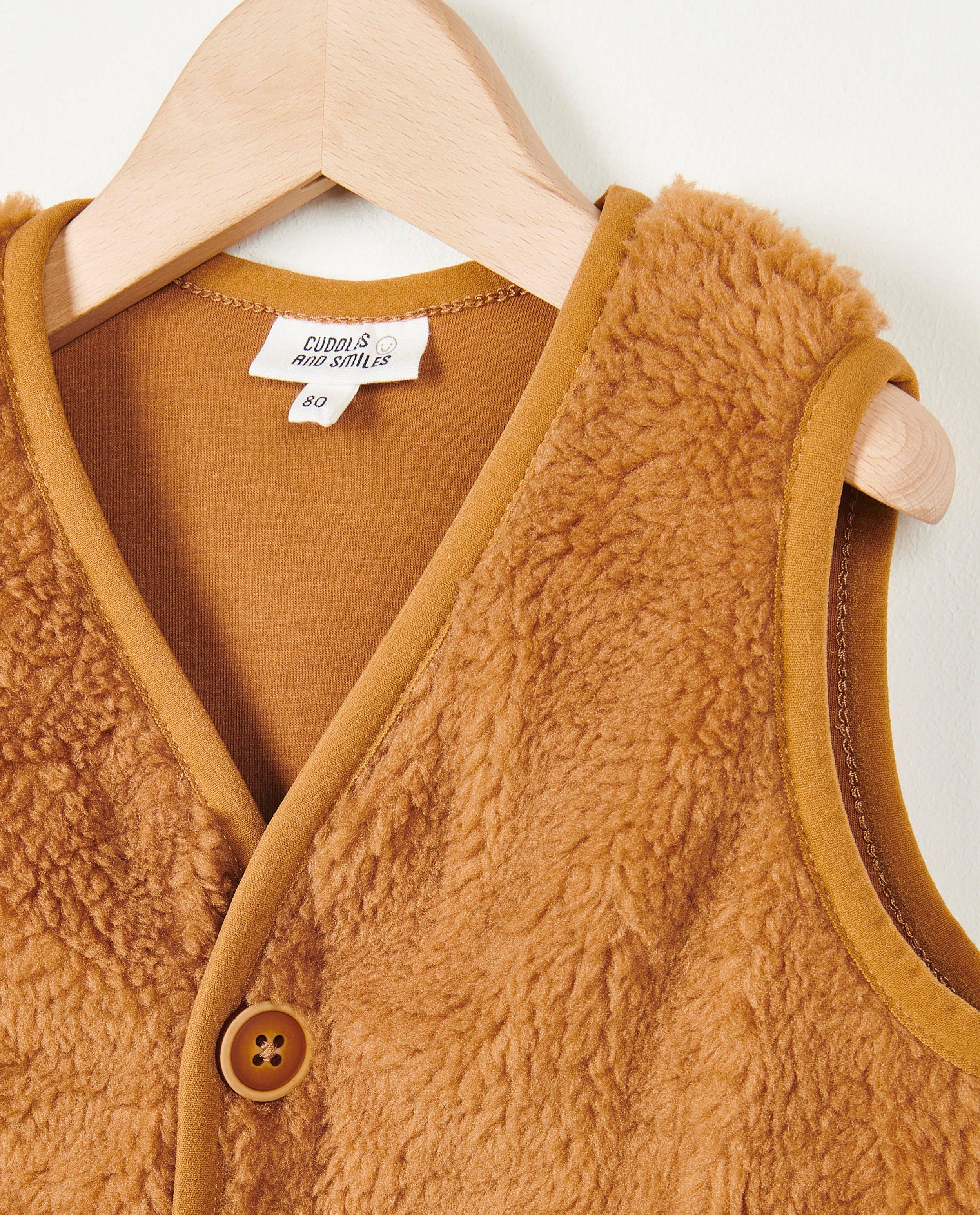 Blazers - Bruine gilet van teddy