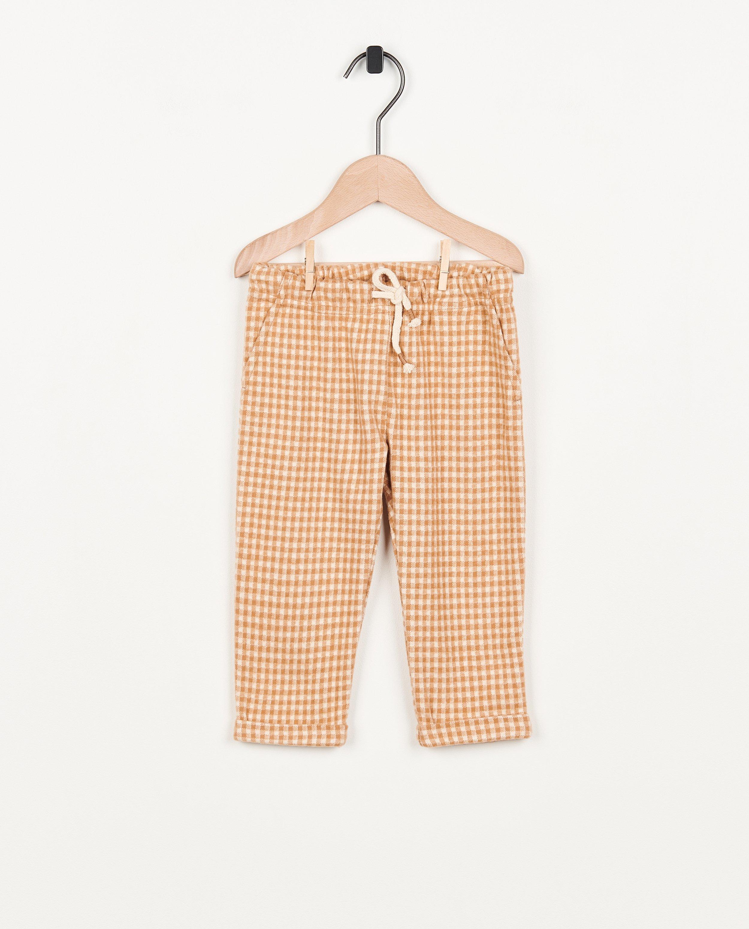 Pantalon brun à carreaux - null - Cuddles and Smiles
