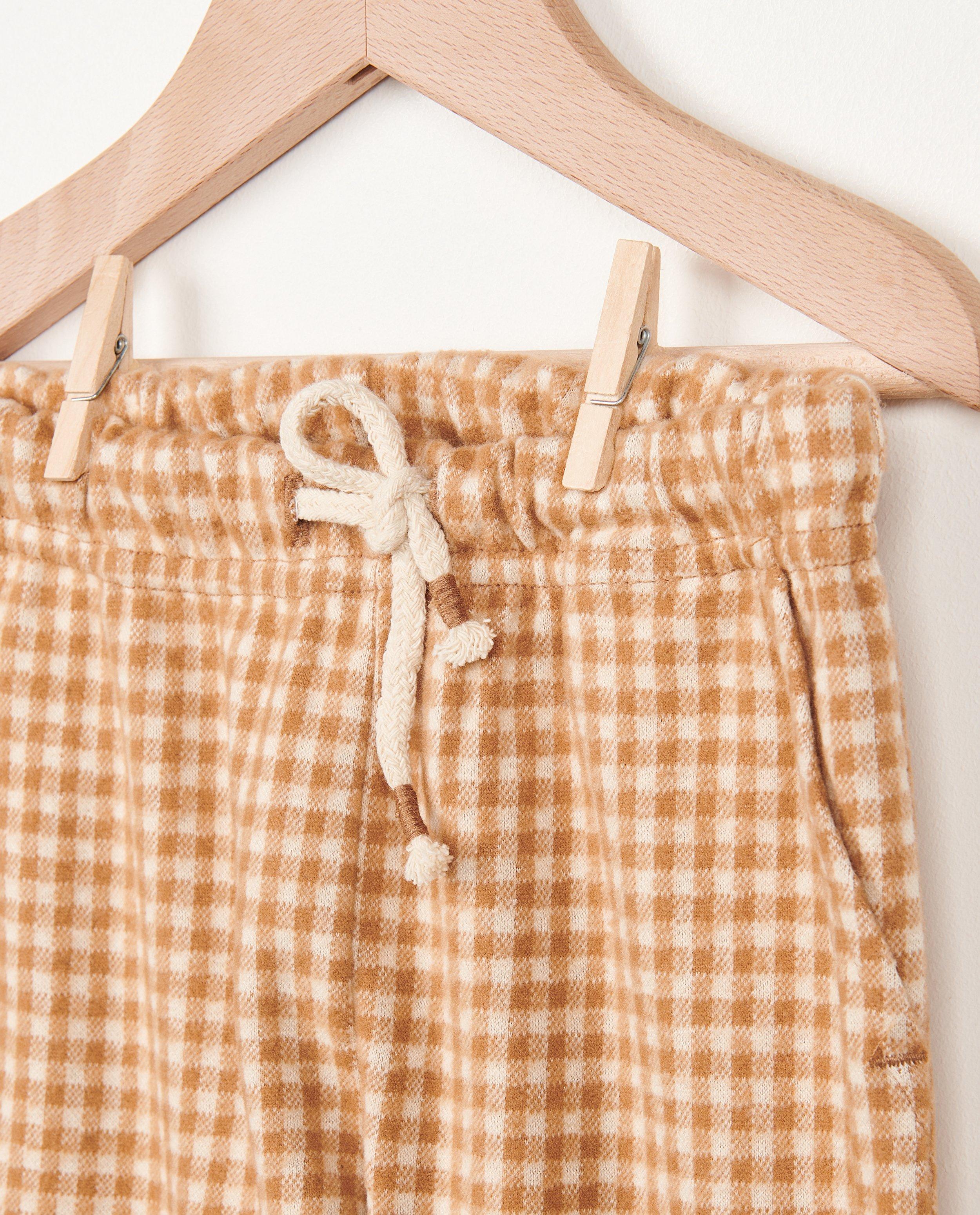 Pantalons - Pantalon brun à carreaux