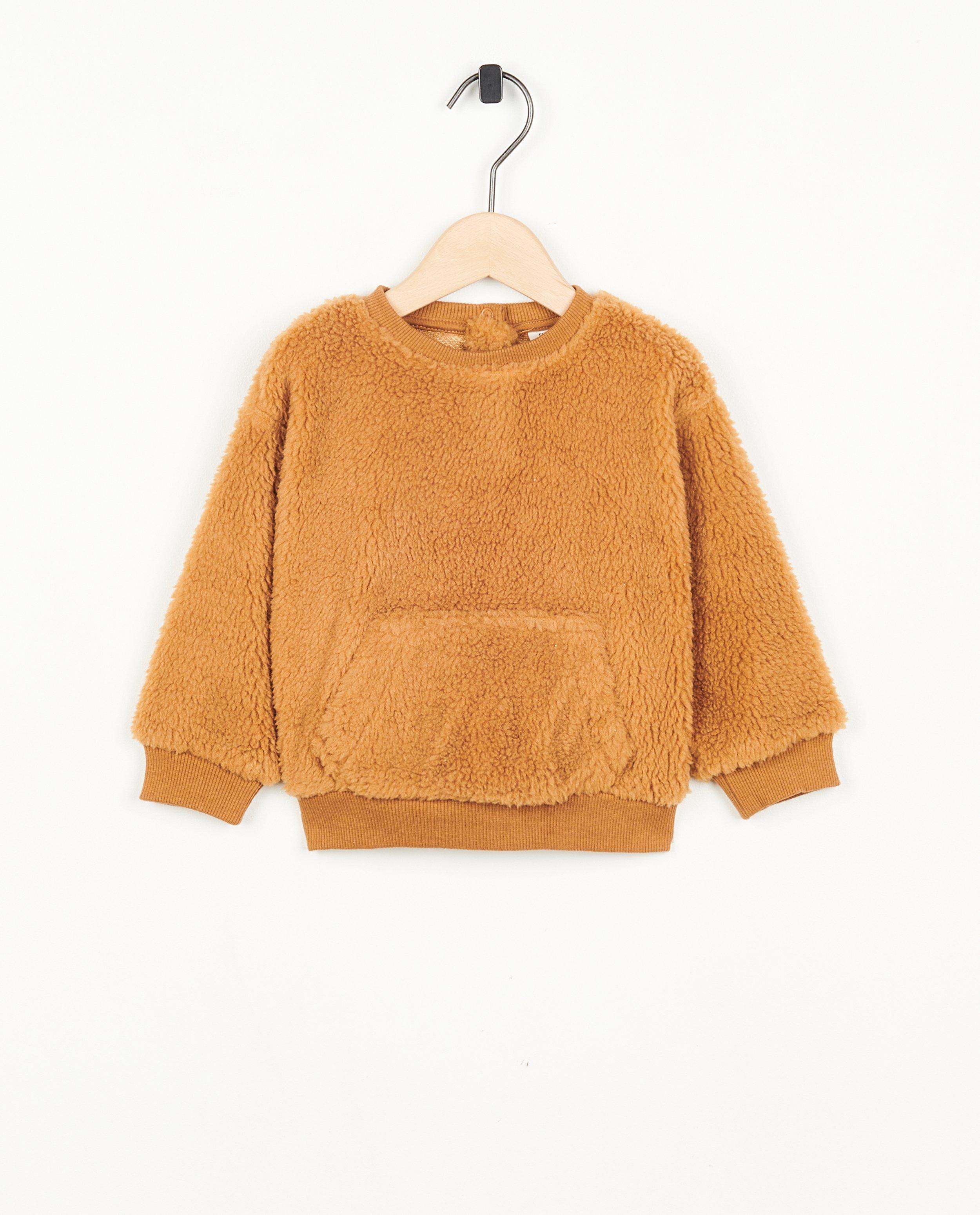 Bruine sweater van teddy - null - Cuddles and Smiles