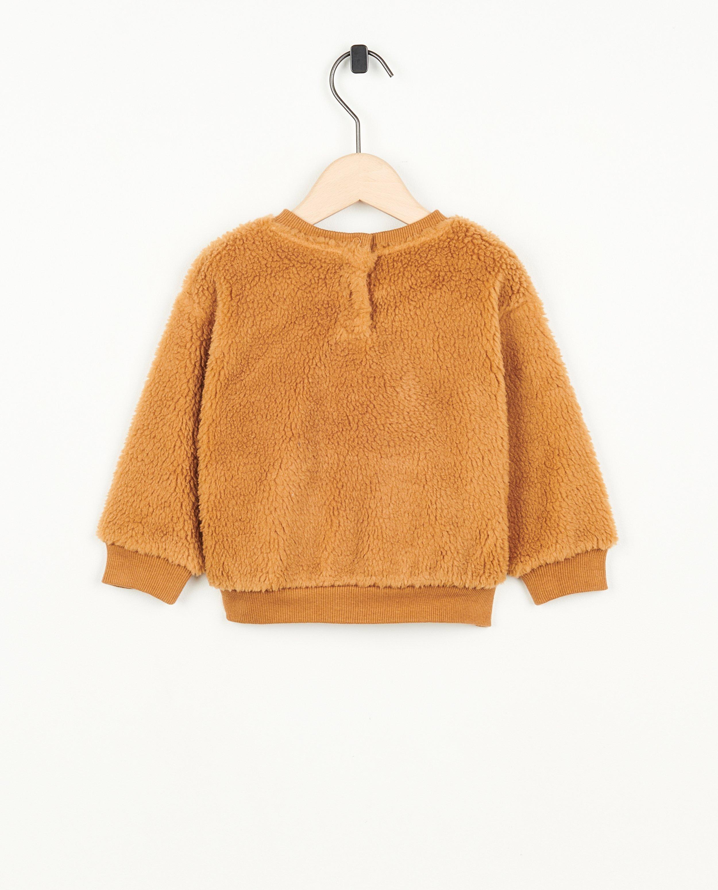Sweats - Sweat brun en peluche