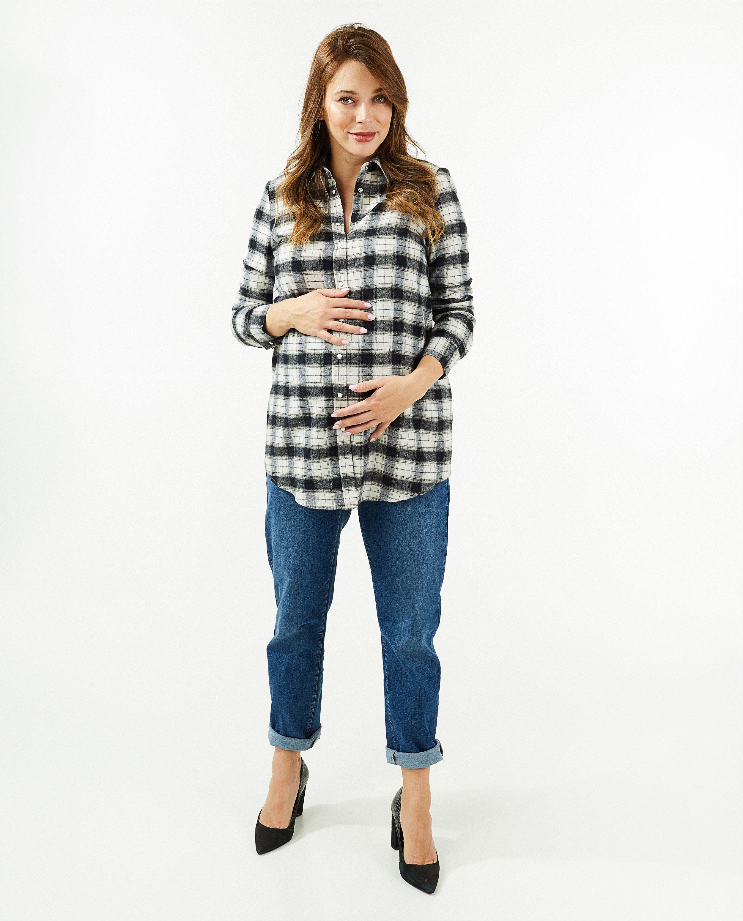 Hemd met zwart-wit ruitpatroon - null - Atelier Maman