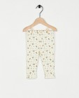 Witte legging met bloemenprint - null - Newborn 50-68