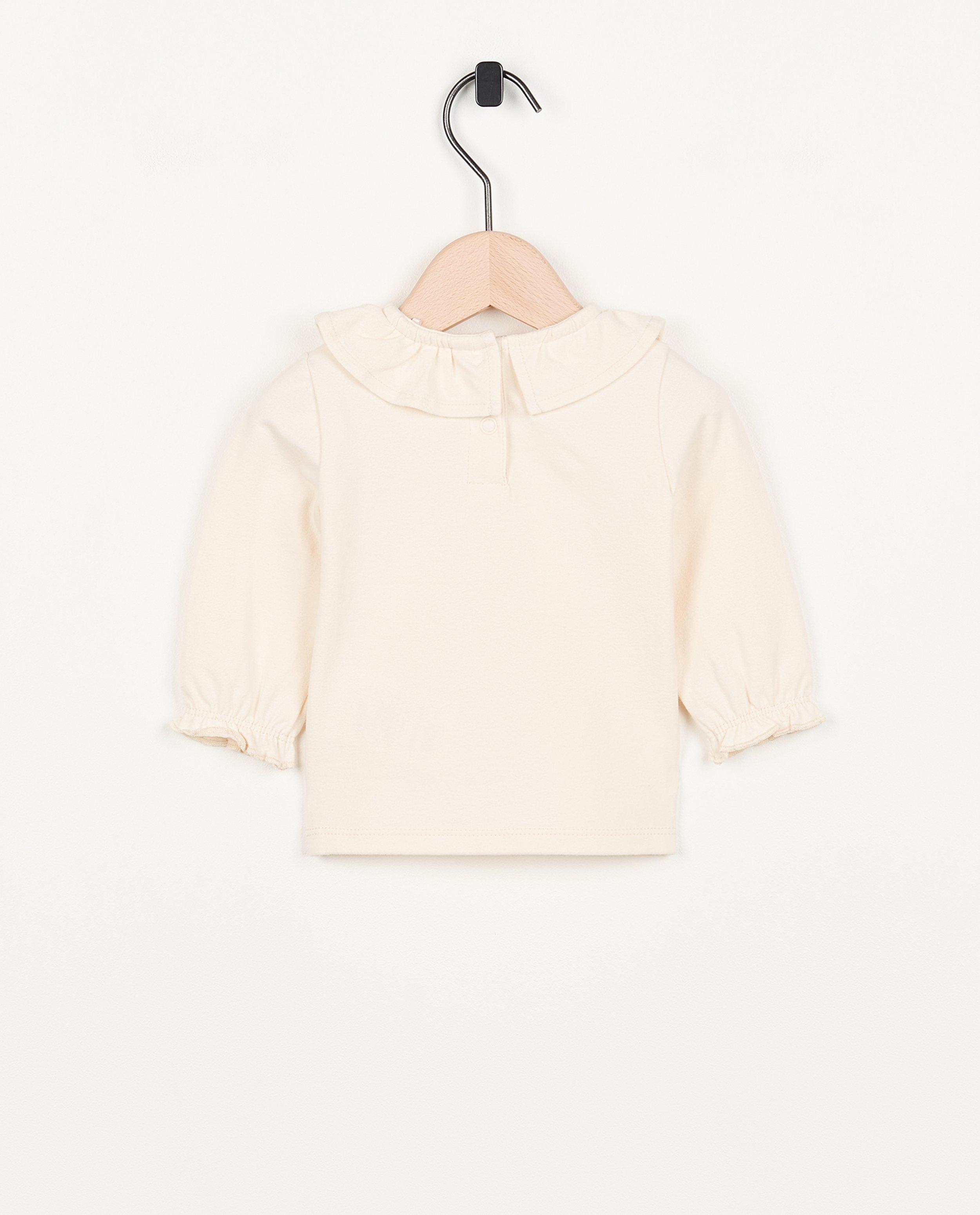 T-shirts - Witte longsleeve met opschrift