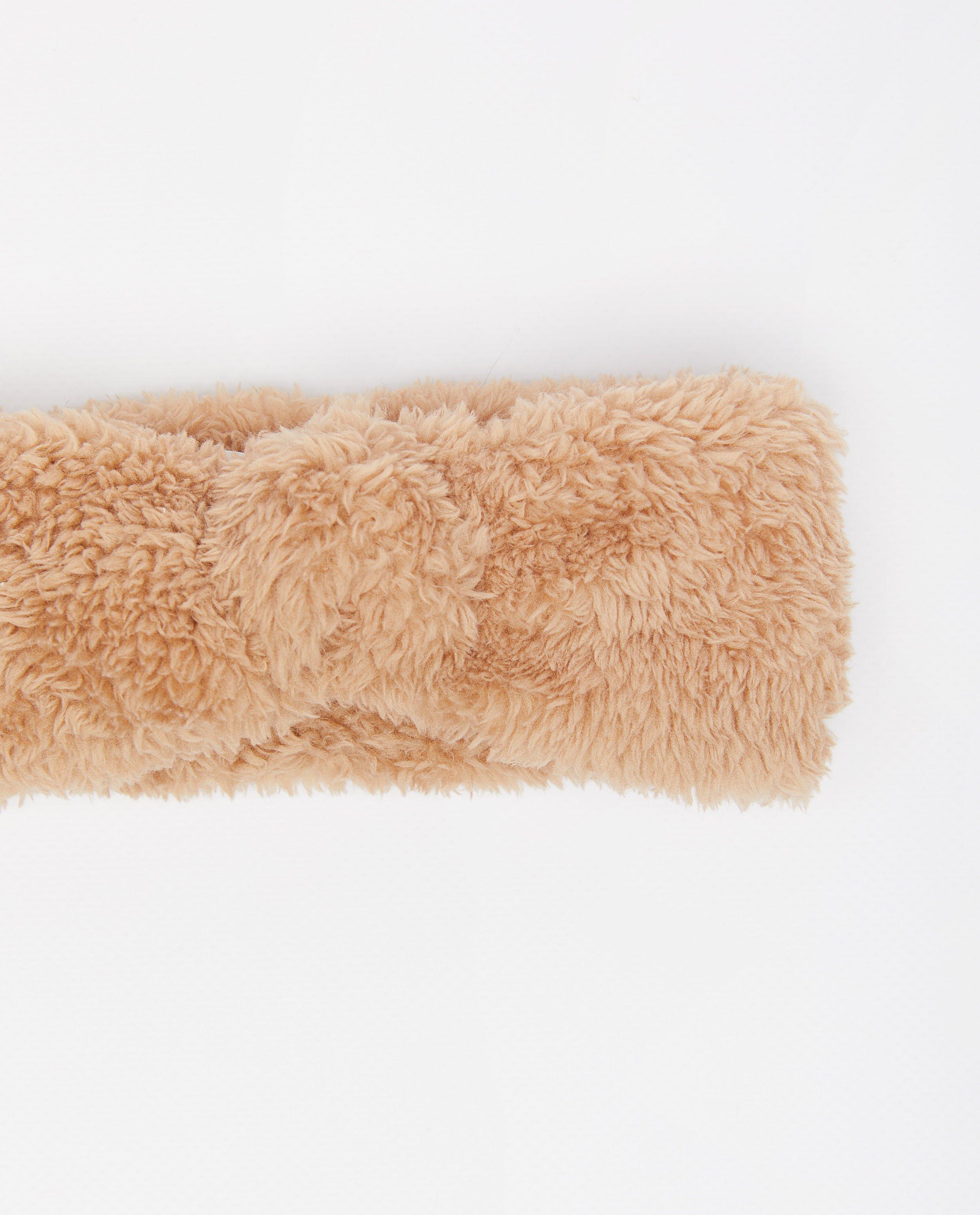 Breigoed - Beige haarband van teddy