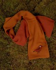 Breigoed - Bruine sjaal met vogeltje