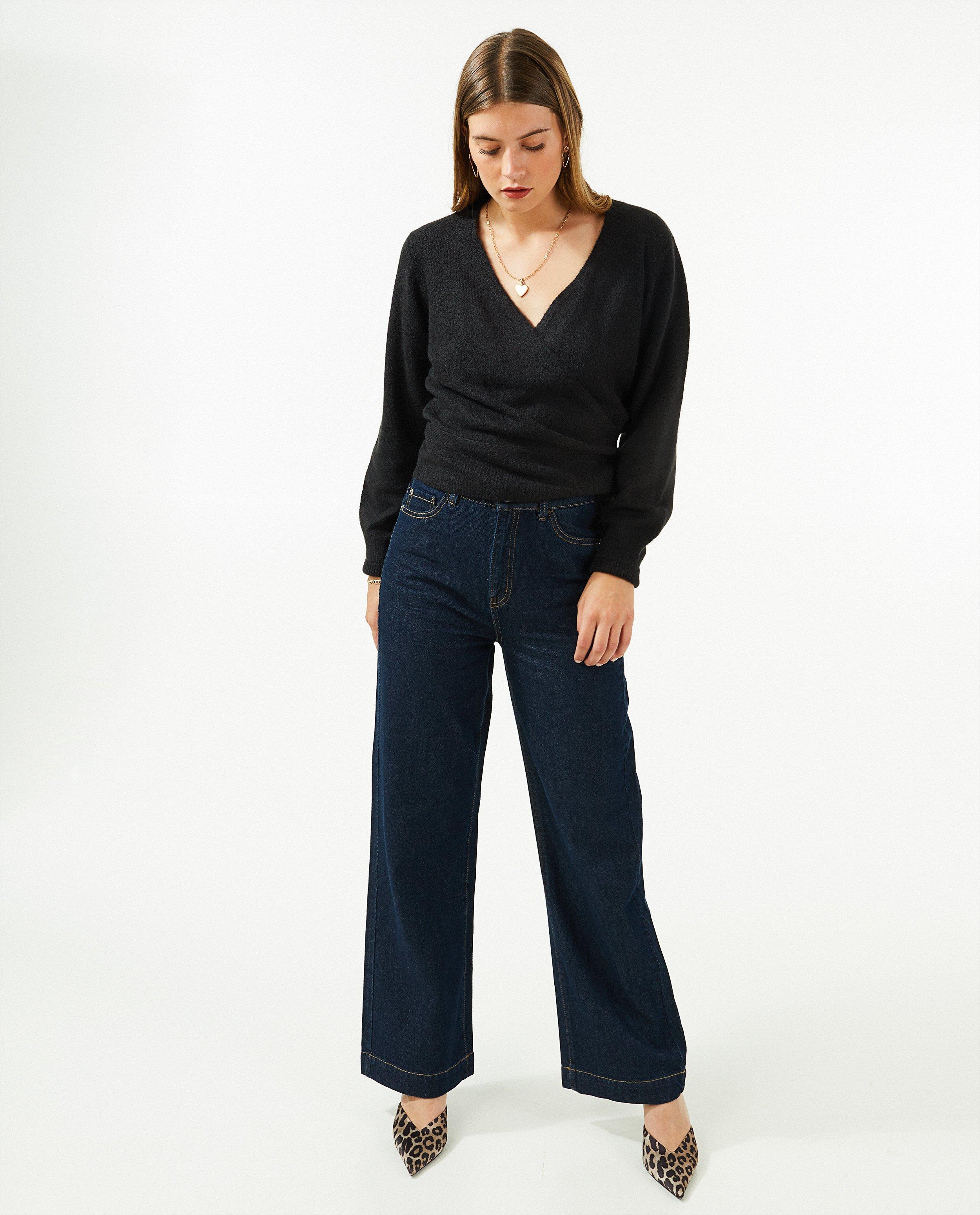 Zwarte cache coeur-trui - Product Detail - zwart - afbeelding nummer 1