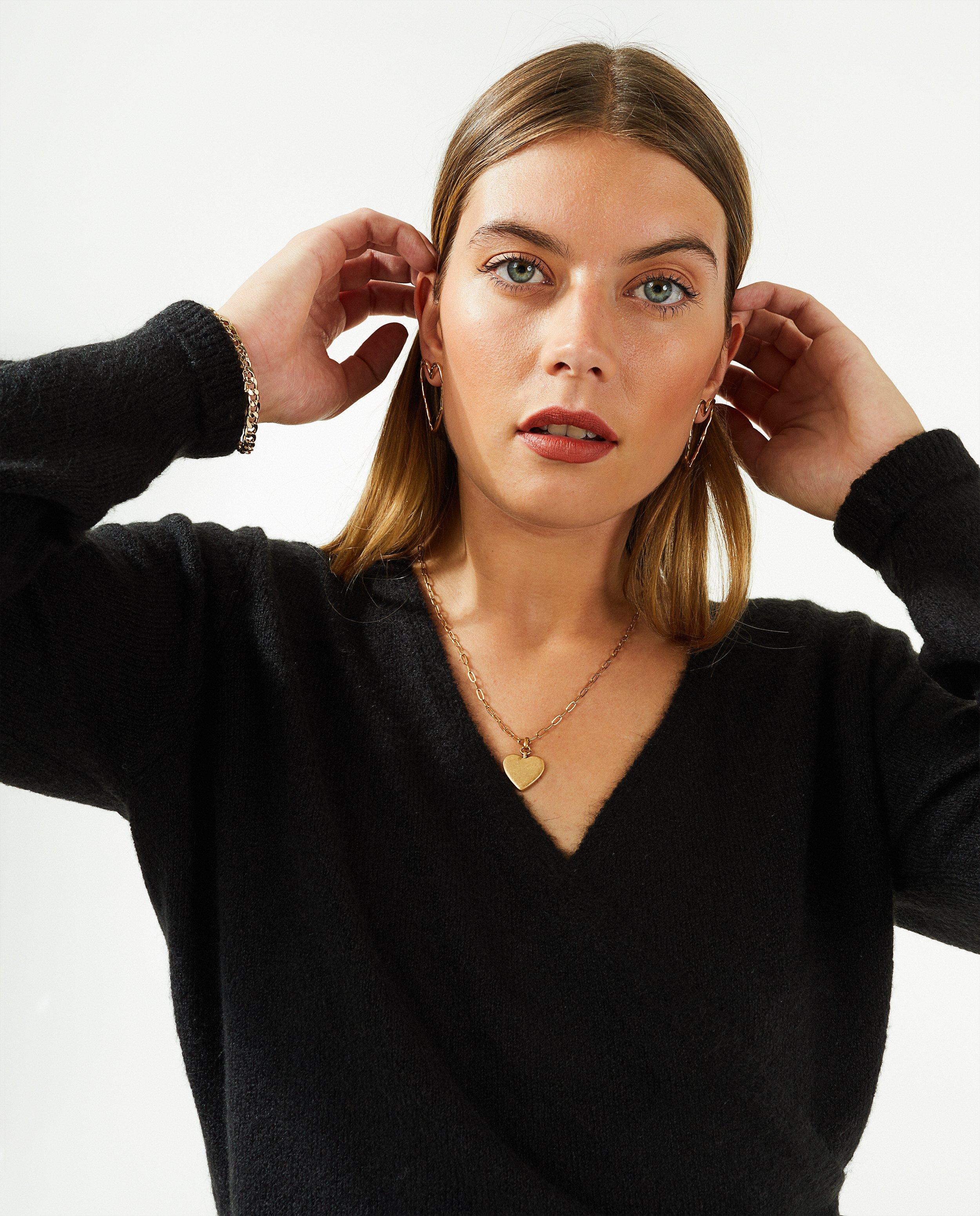 Zwarte cache coeur-trui - Product Detail - zwart - afbeelding nummer 4