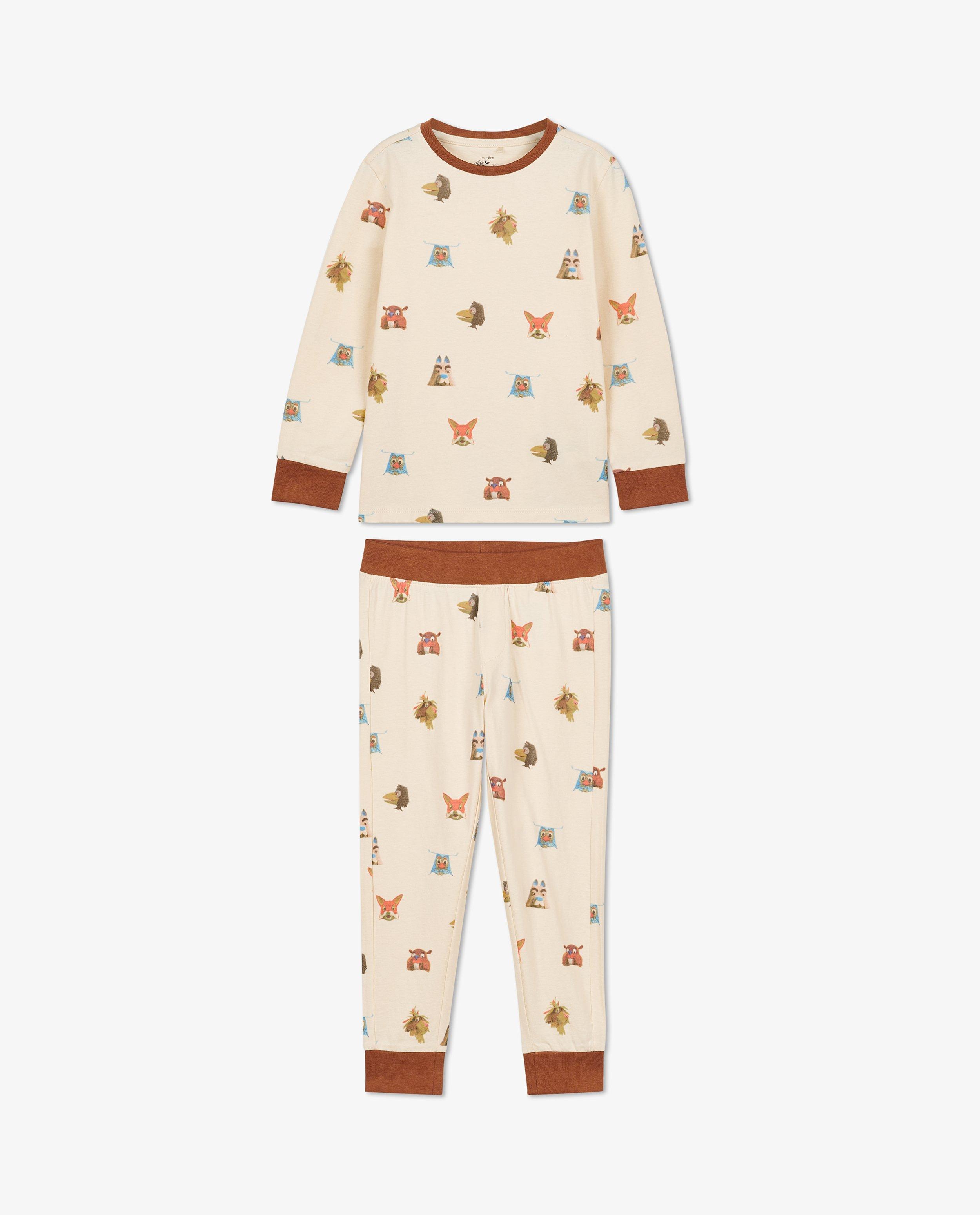 Pyjamas - Pyjama écru à imprimé