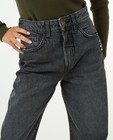 Jeans - Donkergrijze flared jeans met splits