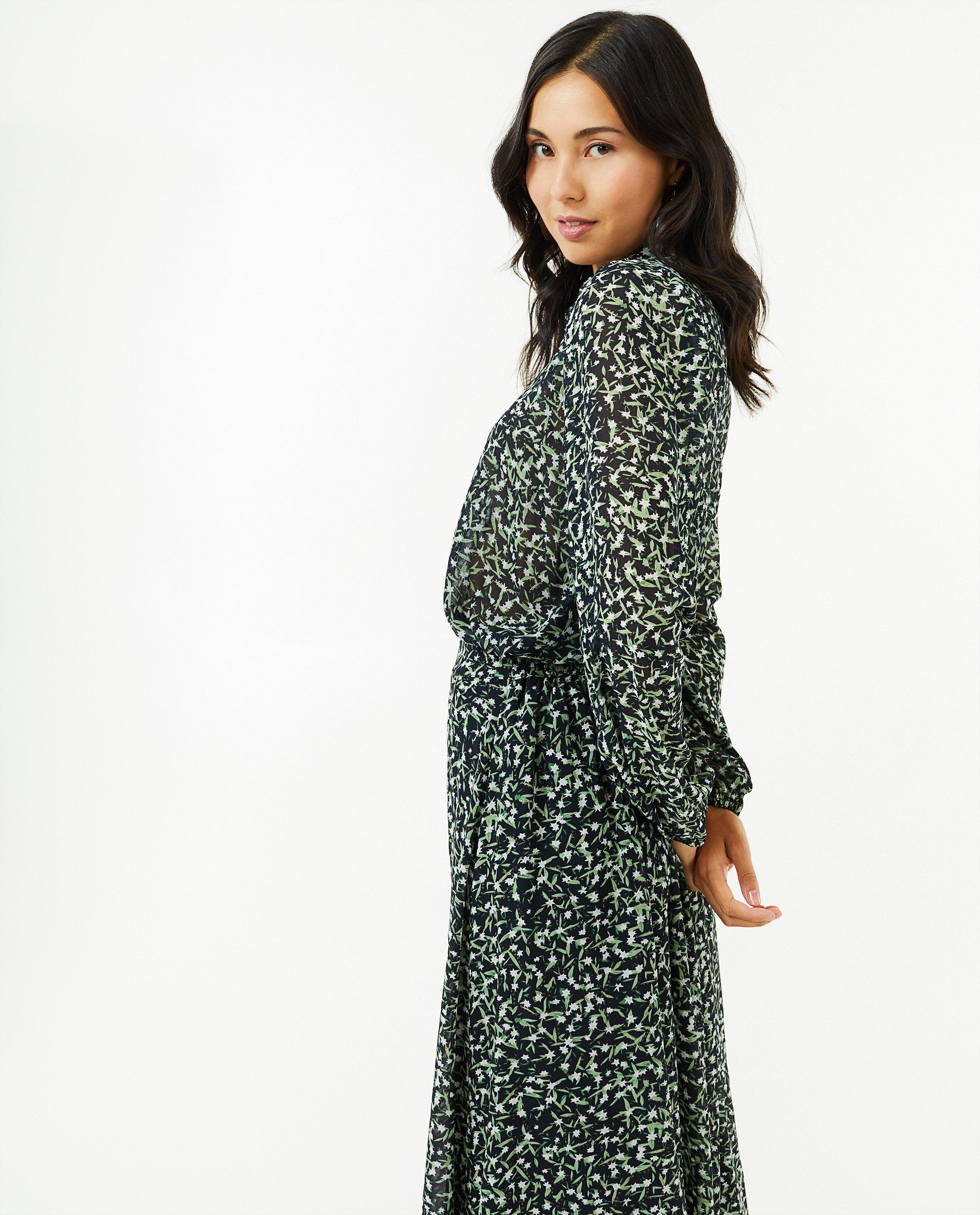 Rokken - Zwarte rok met bloemenprint