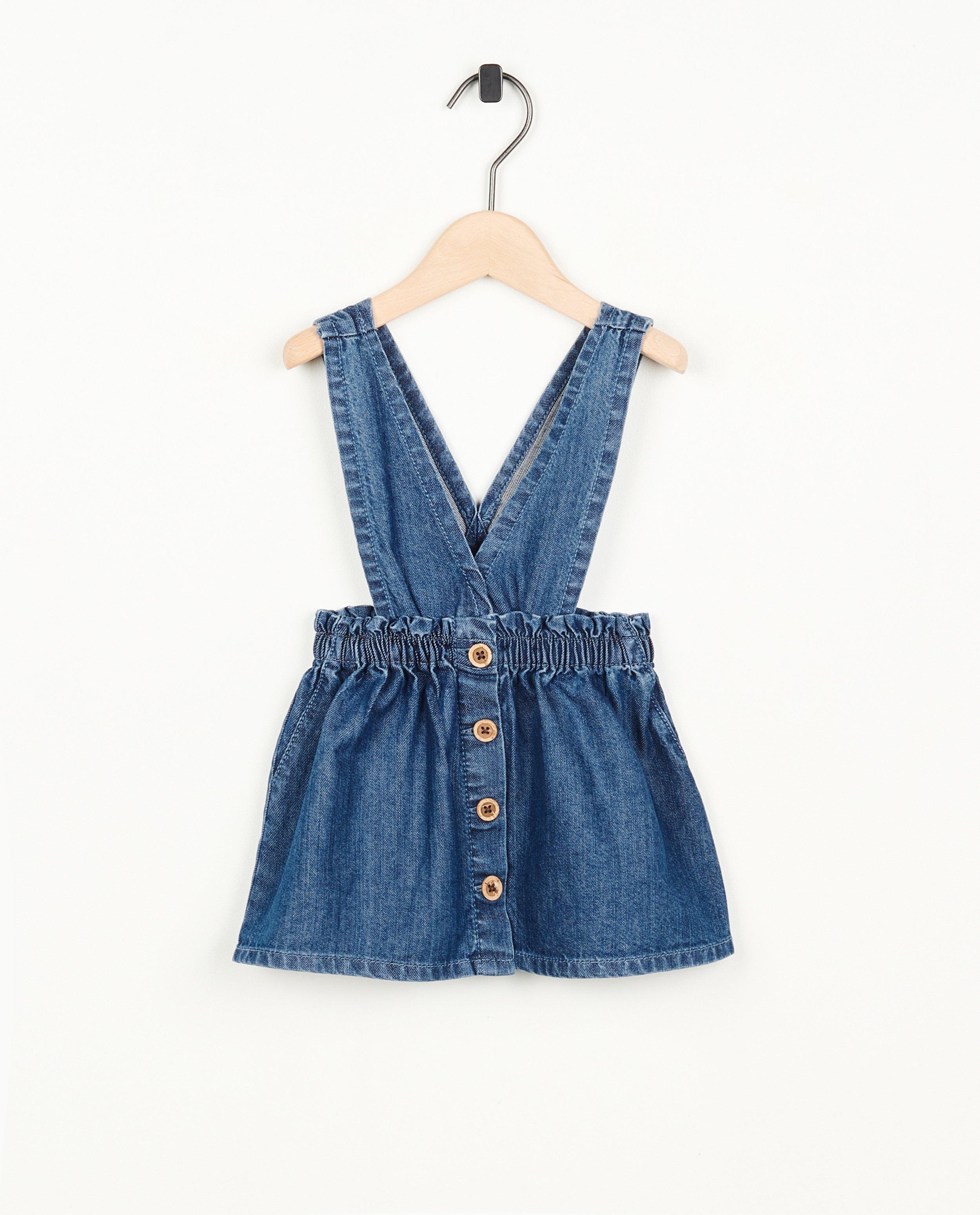 Blauw rokje met schouderbanden - null - Cuddles and Smiles