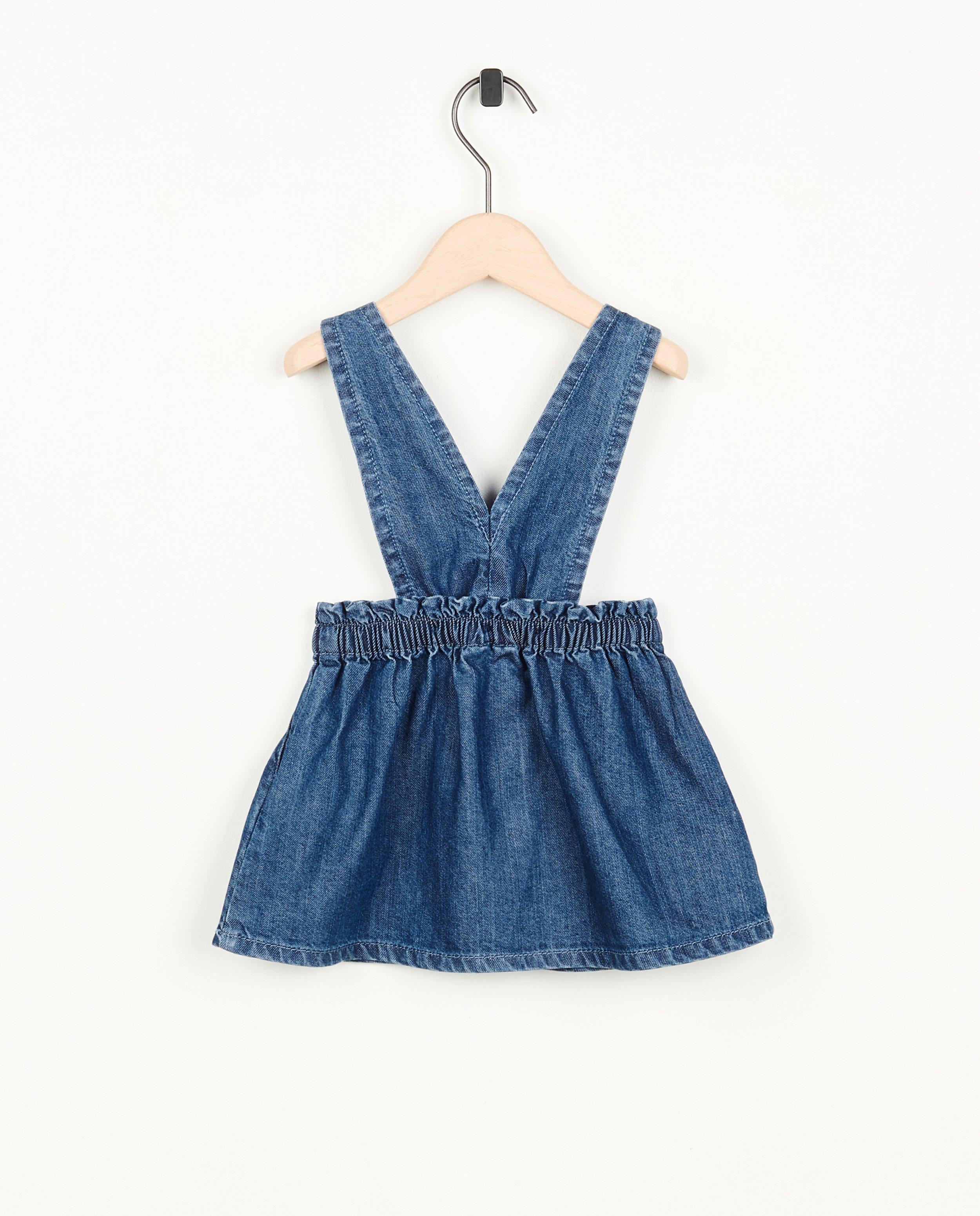 Rokken - Blauw rokje met schouderbanden