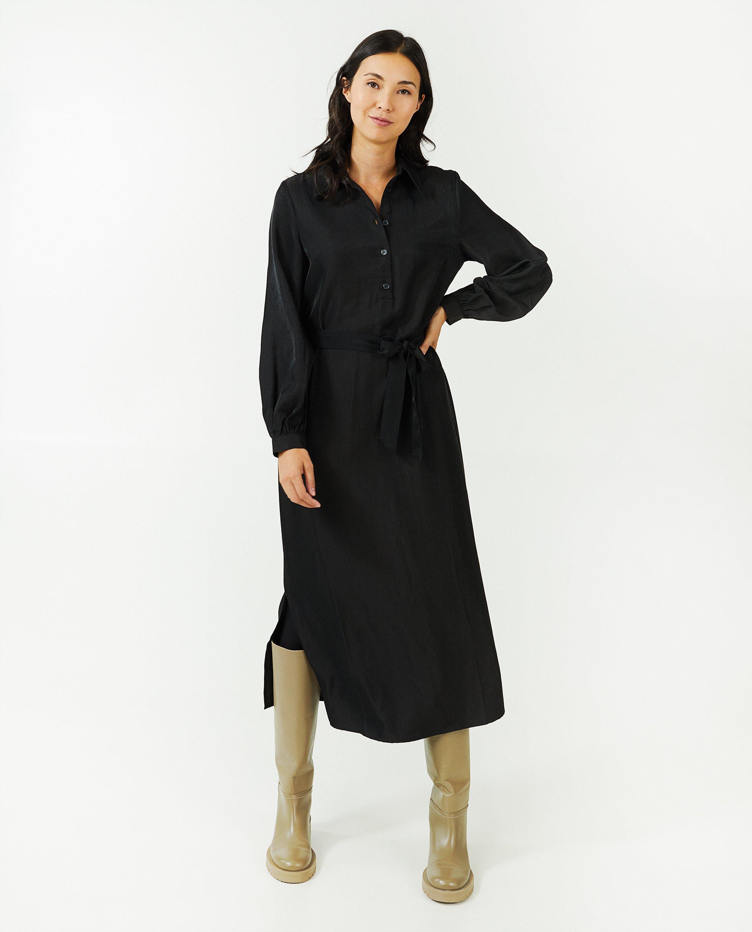 Robe noire en satin - null - Sora
