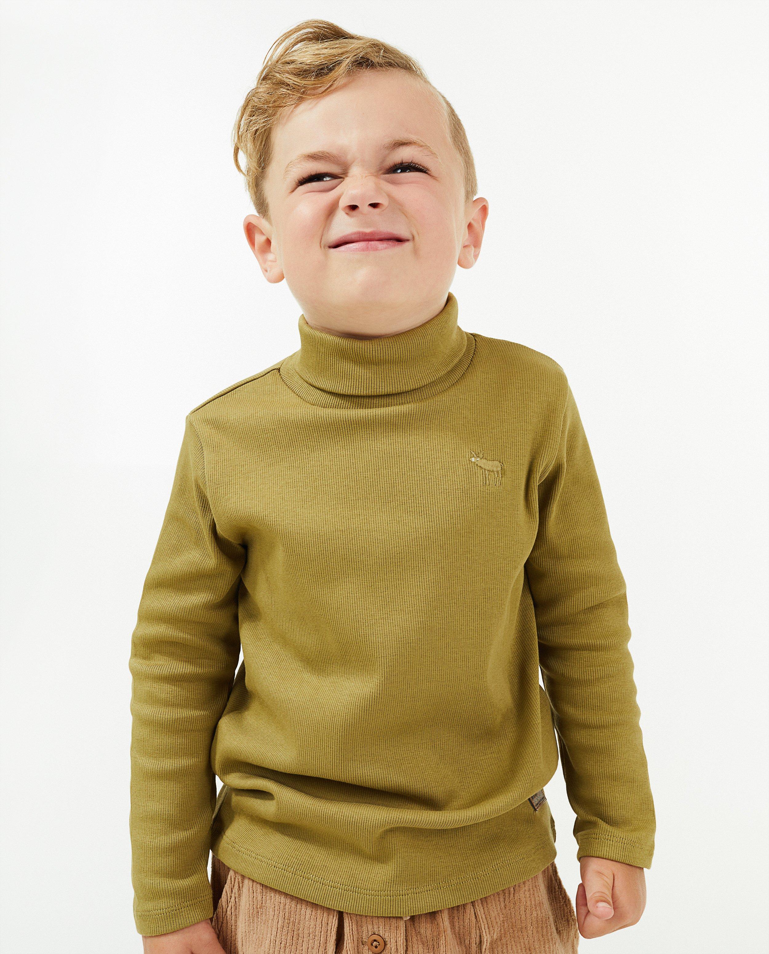 T-shirts - Sous-pull vert côtelé