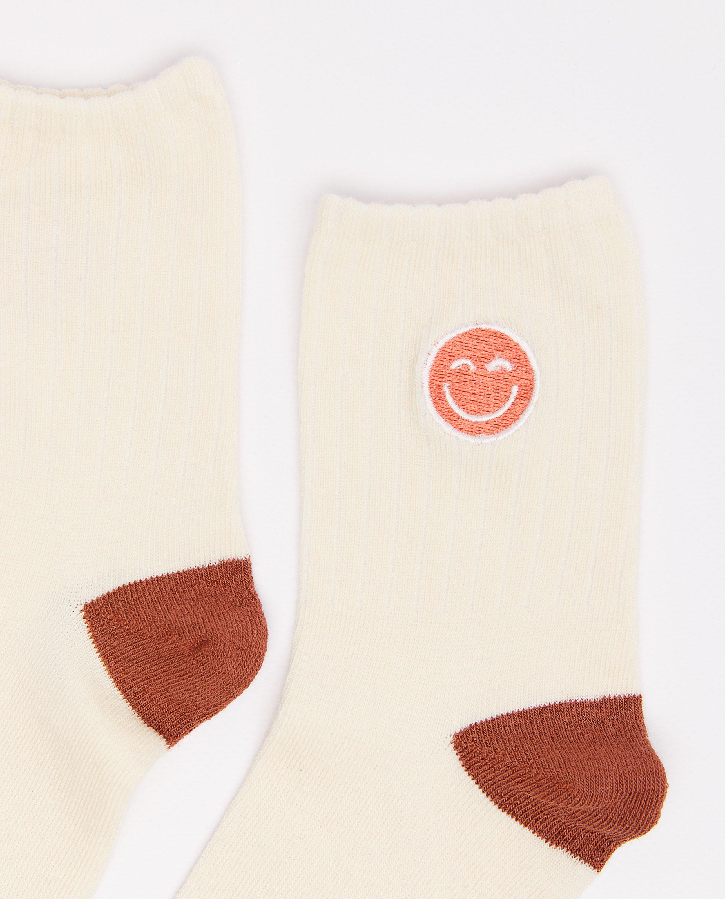 Chaussettes - Chaussettes écrues à écusson