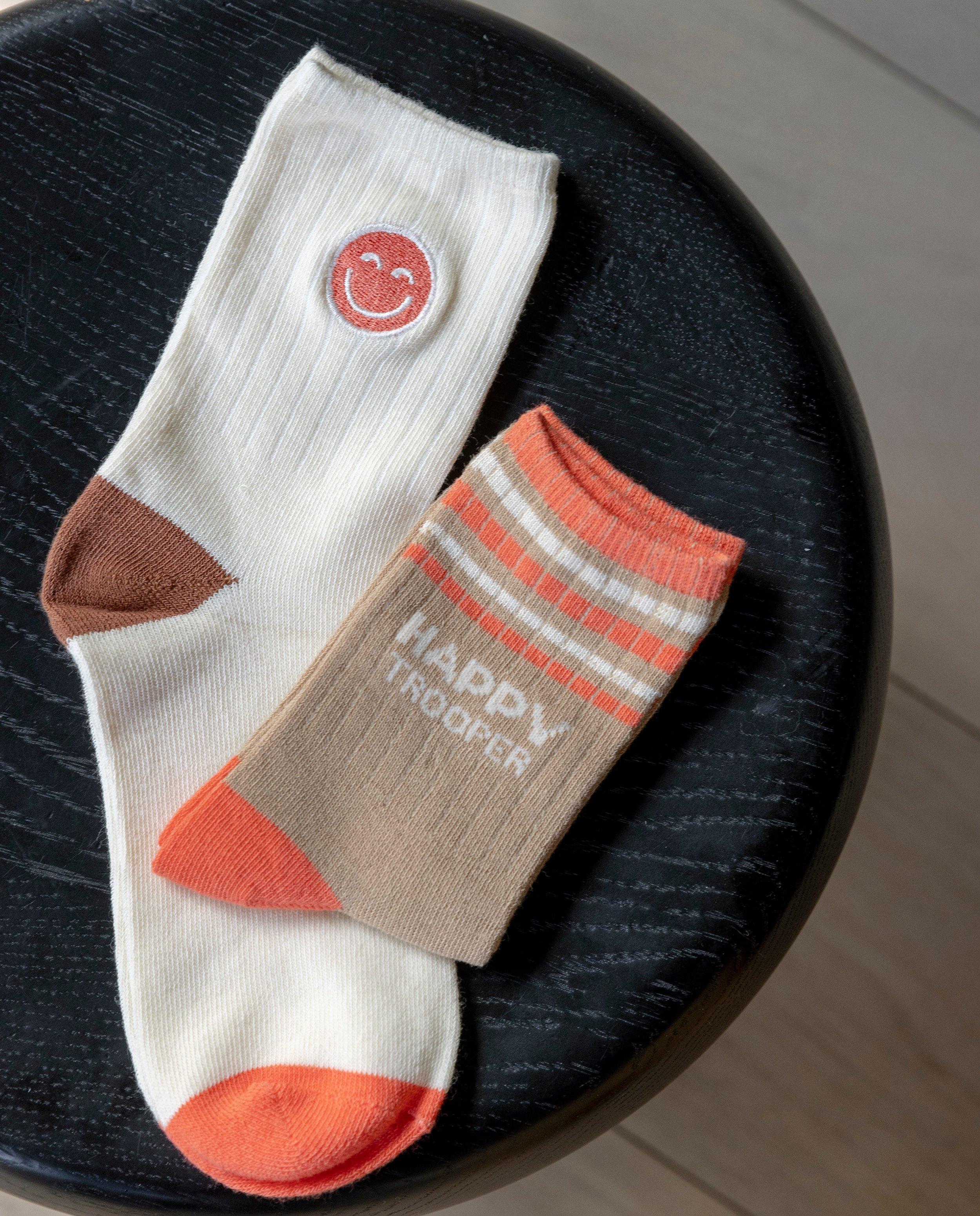 Chaussettes écrues à écusson - null - Evy Gruyaert