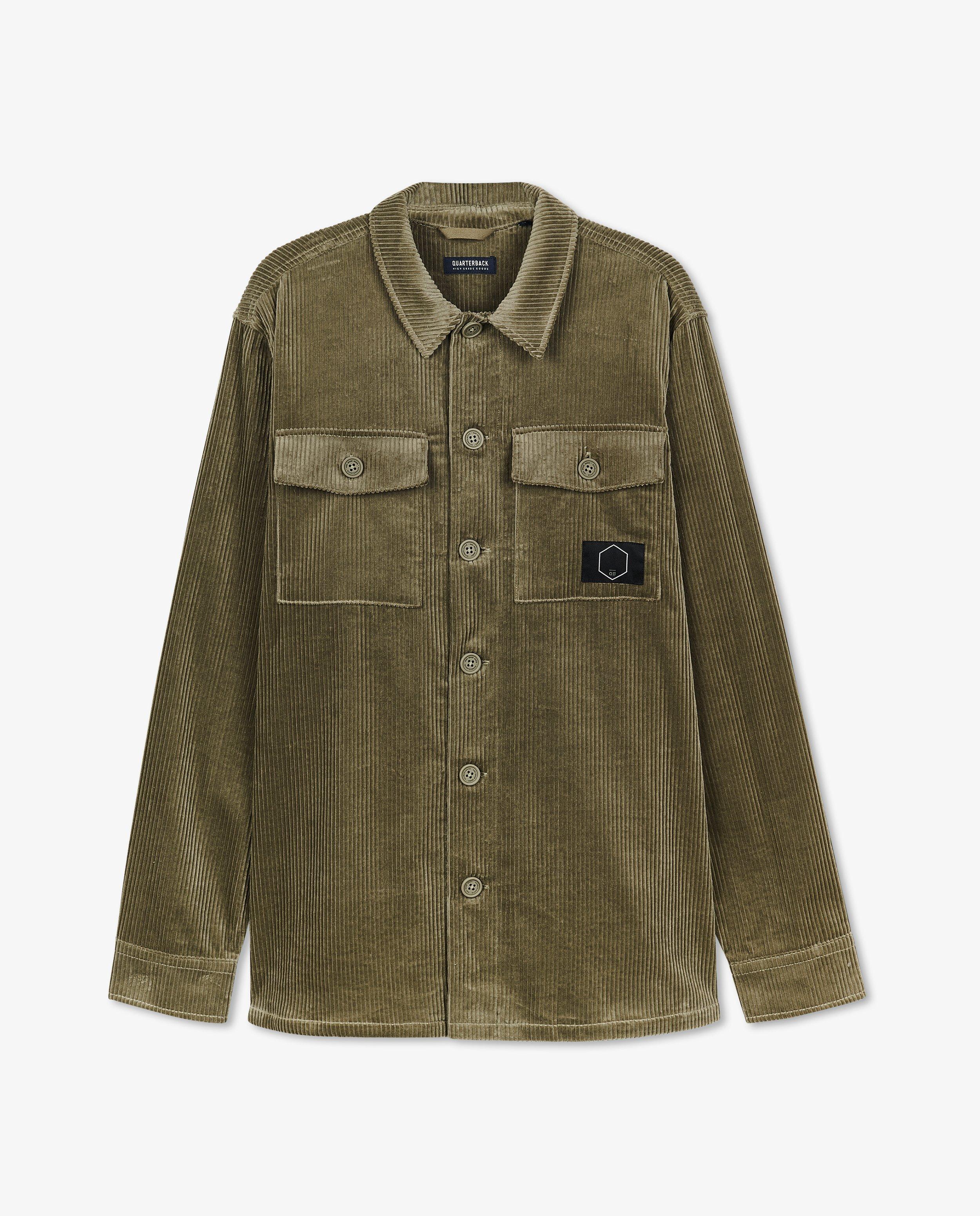 Chemises - Chemise vert foncé en velours côtelé