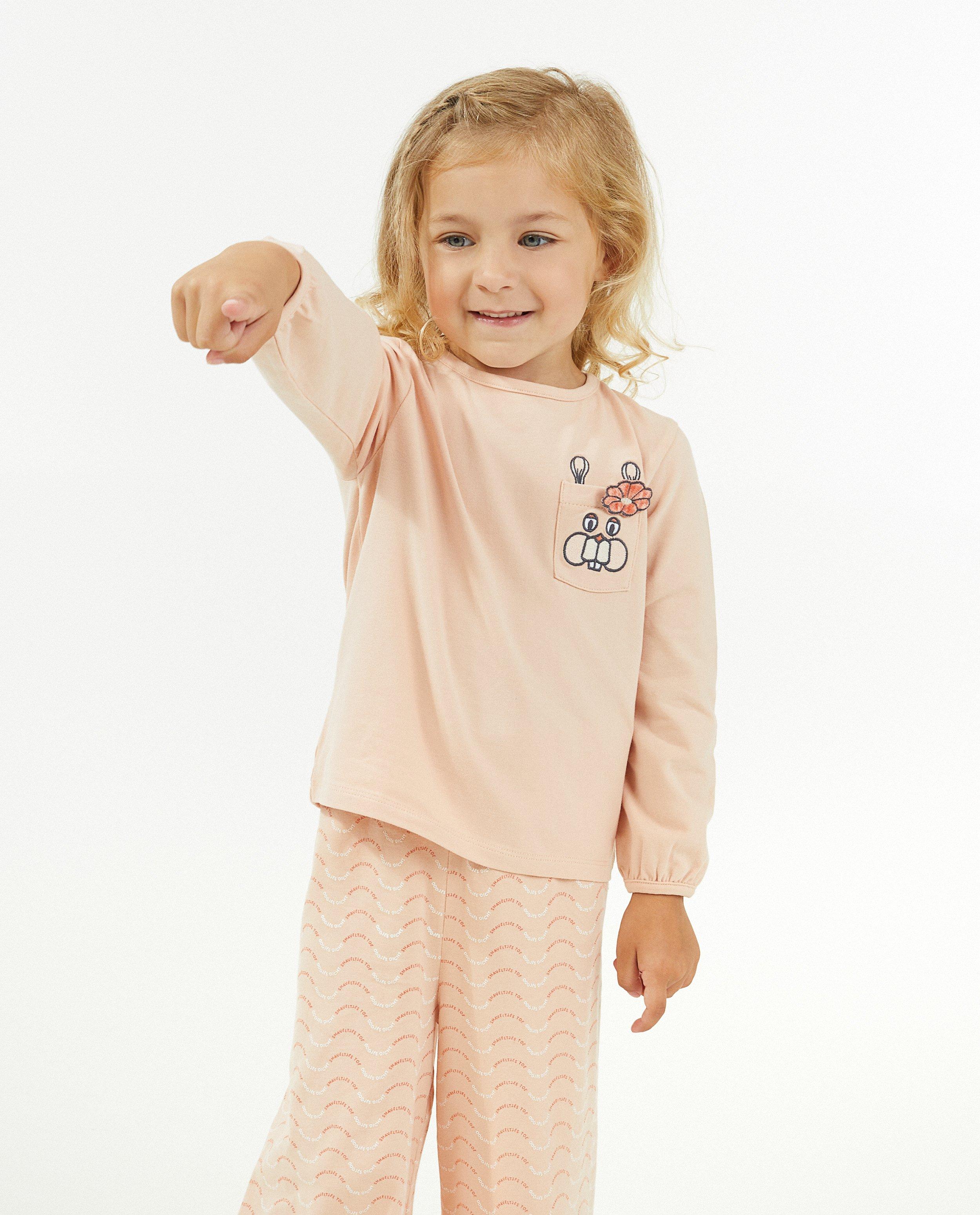 Nachtkleding - Witte pyjama met print