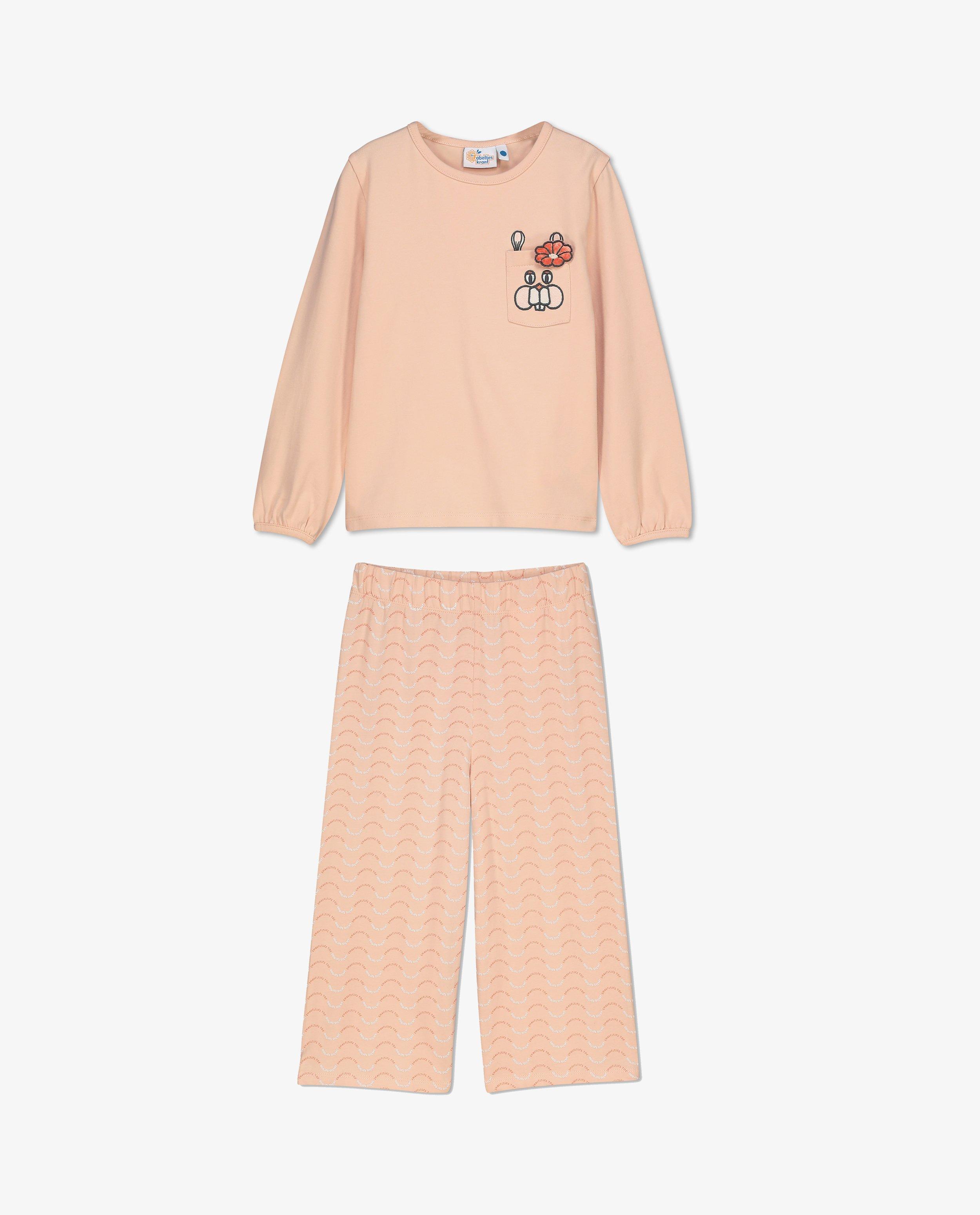Nachtkleding - Witte pyjama met print