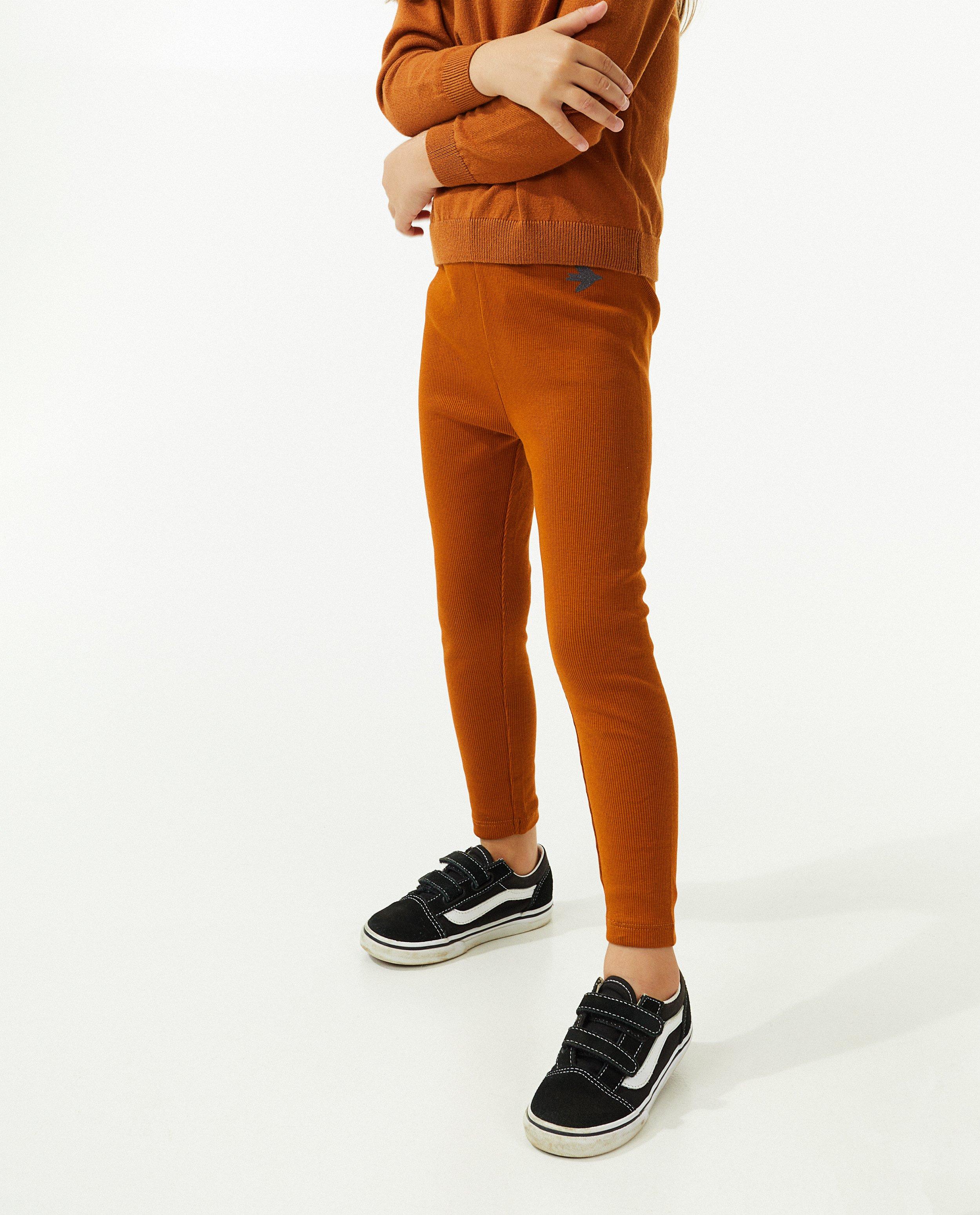 Leggings - Leggings bruns avec un oiseau