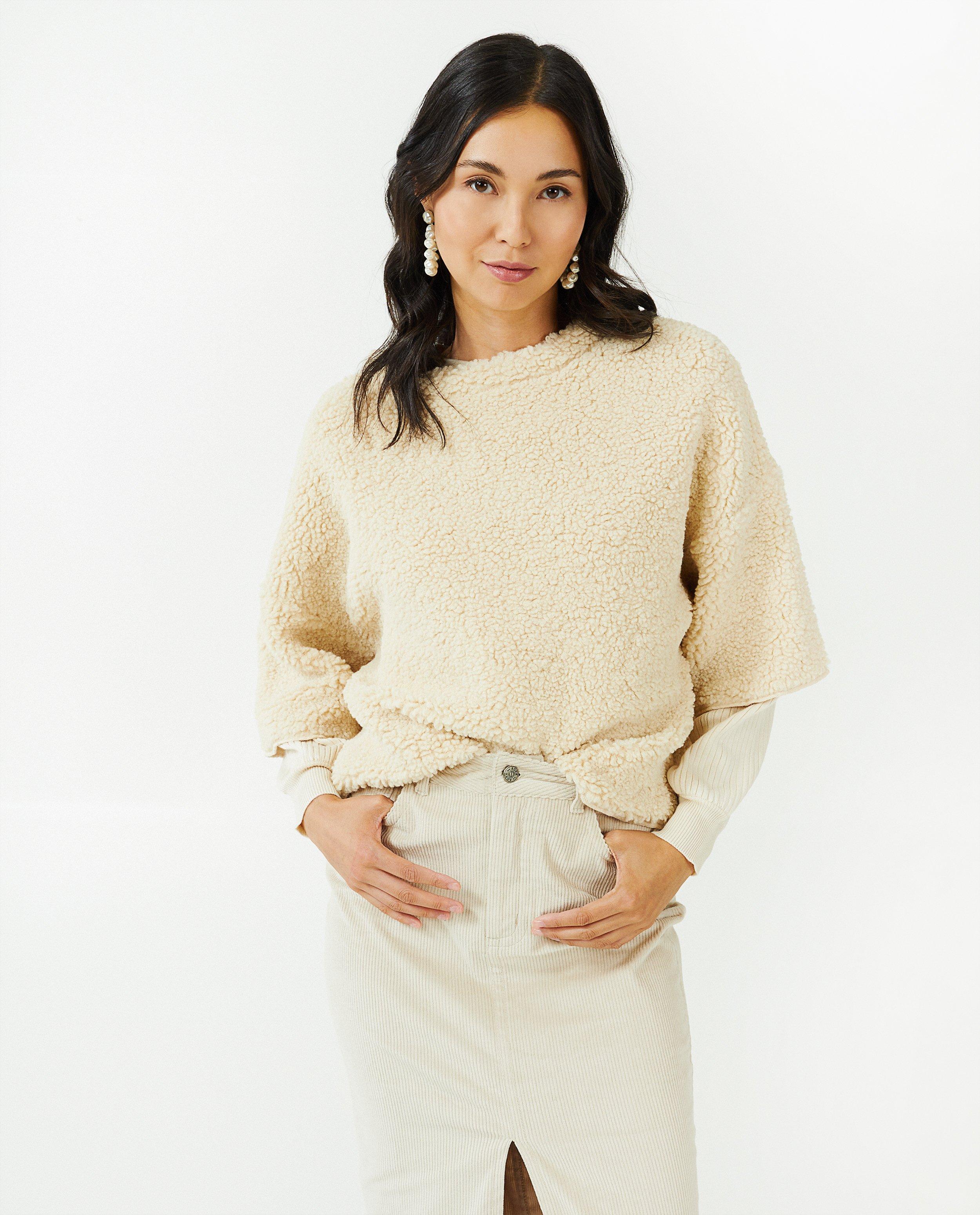 Sweats - Sweat blanc en peluche