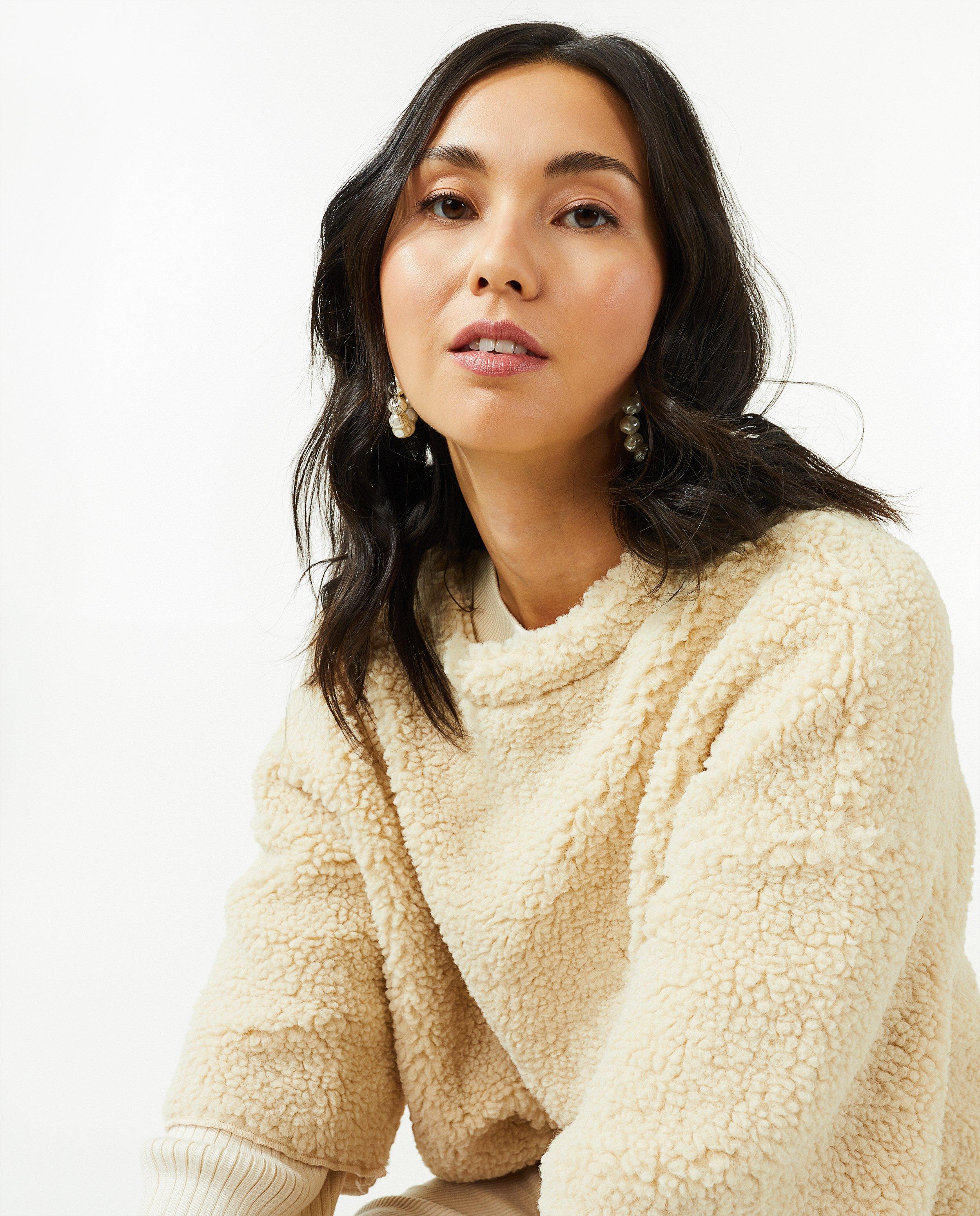 Sweats - Sweat blanc en peluche