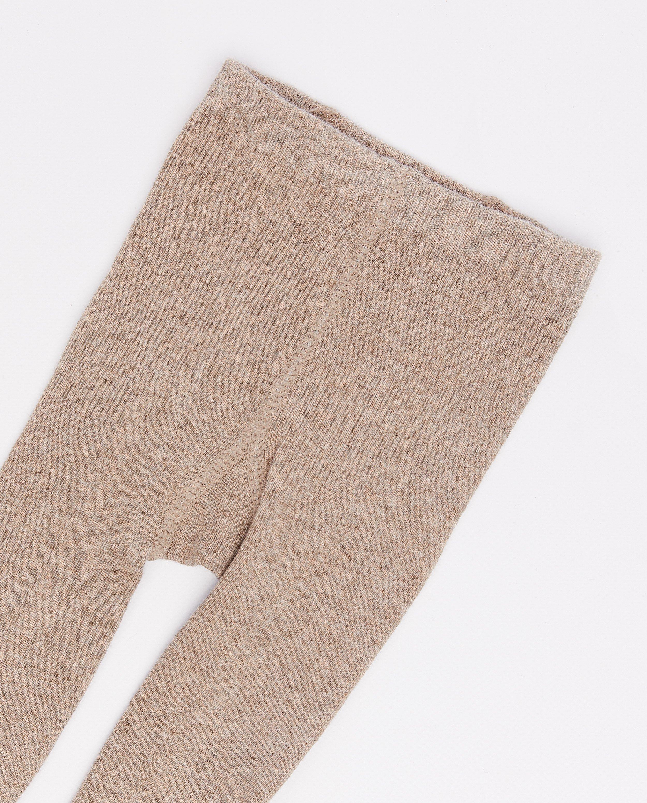 Chaussettes - Collant brun clair chiné