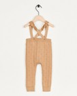 Pantalons - Salopette brune avec motif en relief