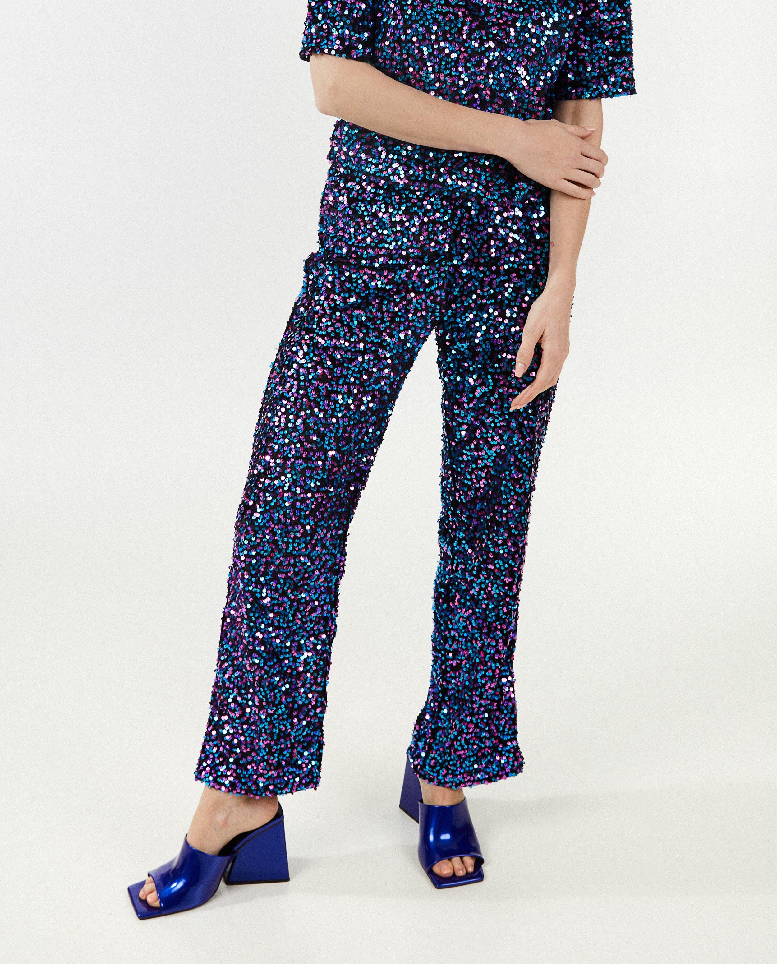 Pantalon à paillettes - null - Pieces