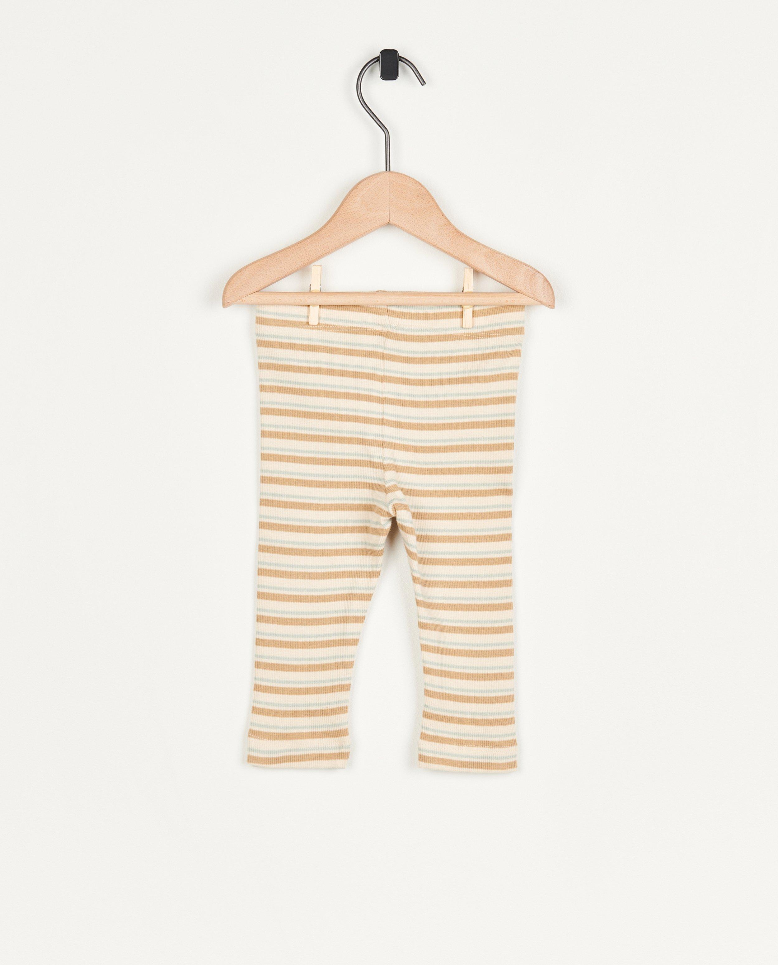 Pantalons - Pantalon écru à rayures