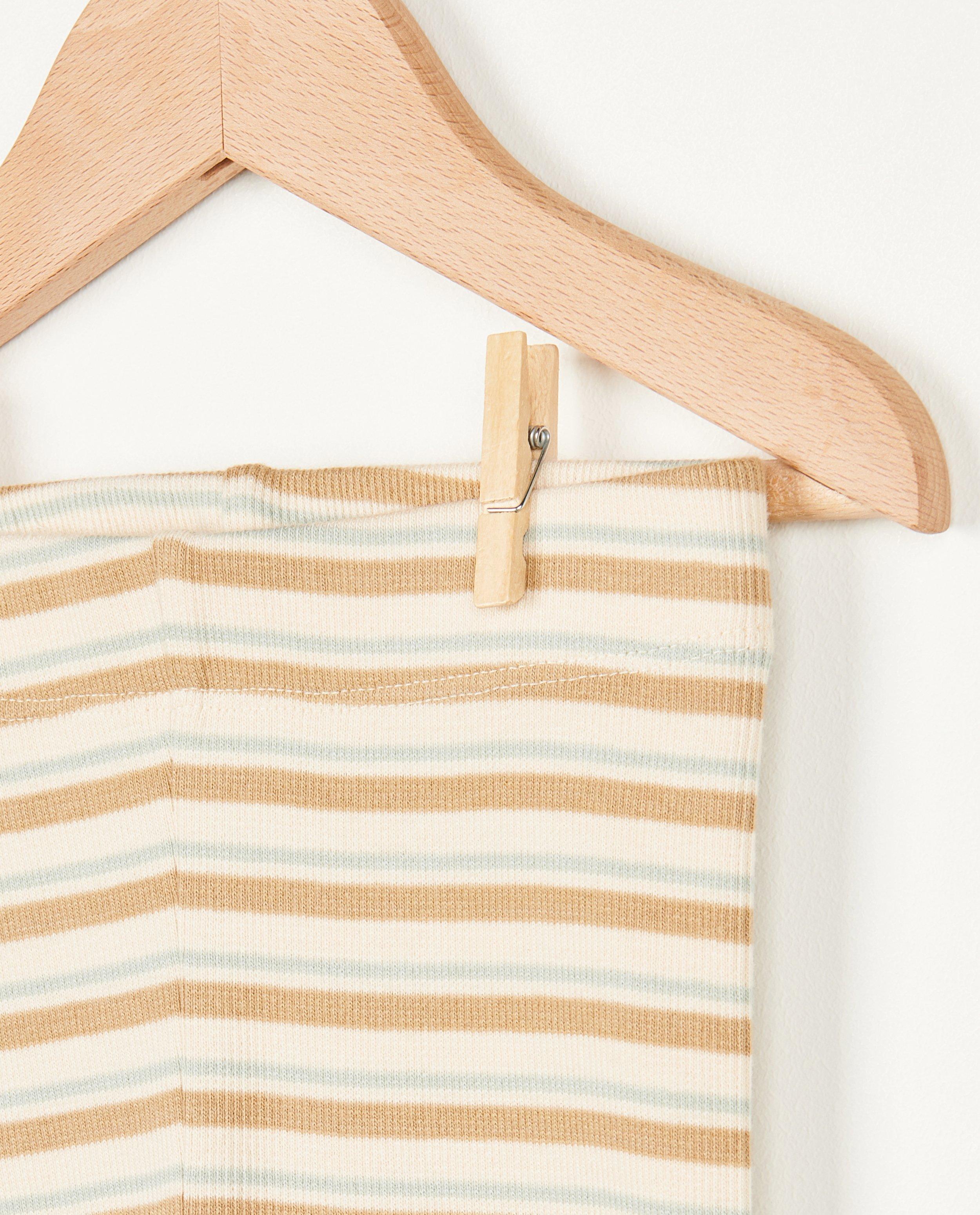 Broeken - Ecru broek met strepen