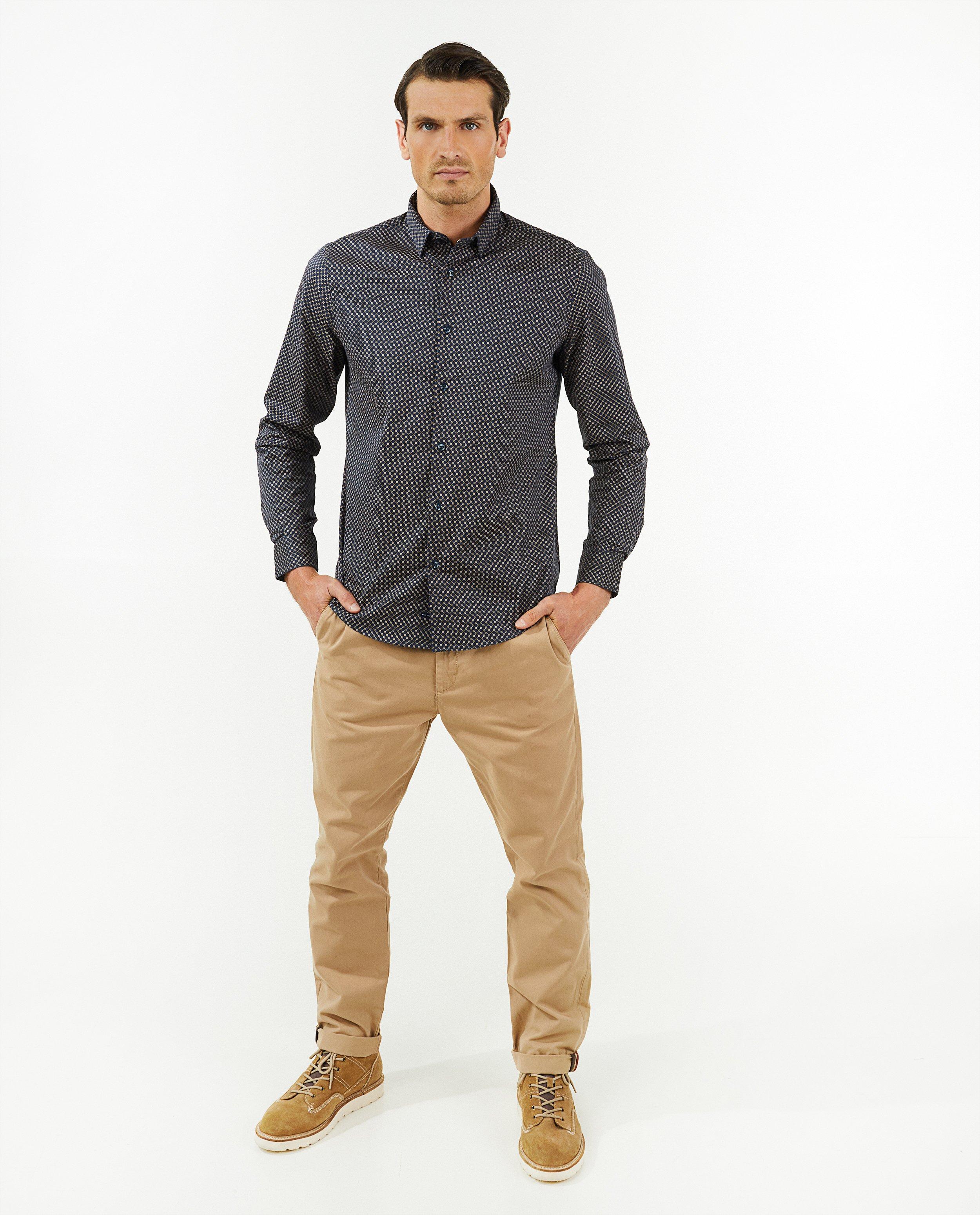 Chemise bleu clair à imprimé - null - Hampton Bays