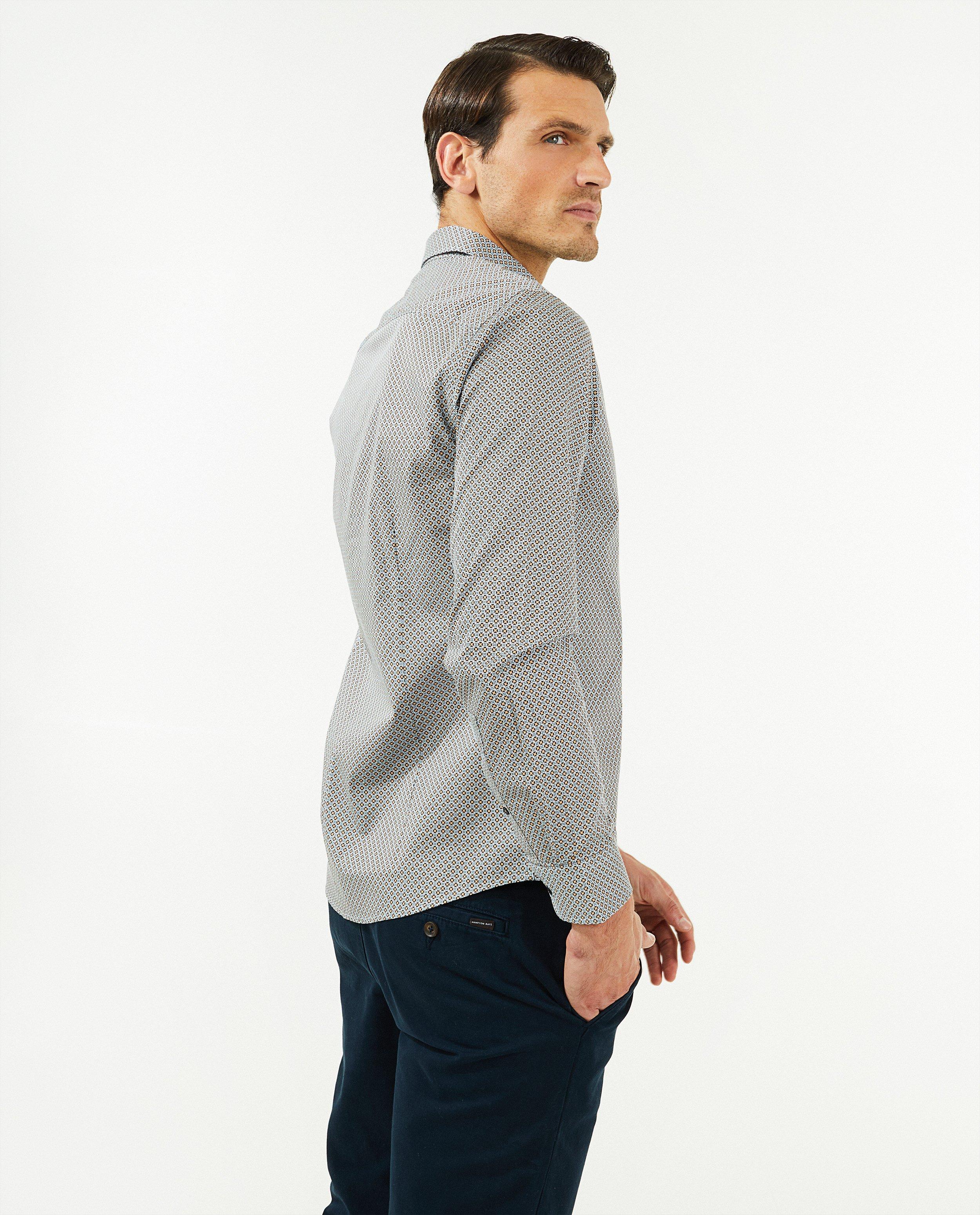 Chemise bleu clair à imprimé - null - Hampton Bays